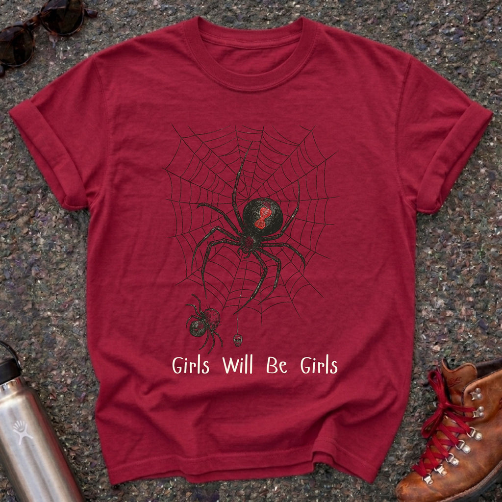 Girls Will Be Girls Black Widow Shirt
