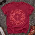 Fuck the Patriarchy Dragonfly Floral Tshirt