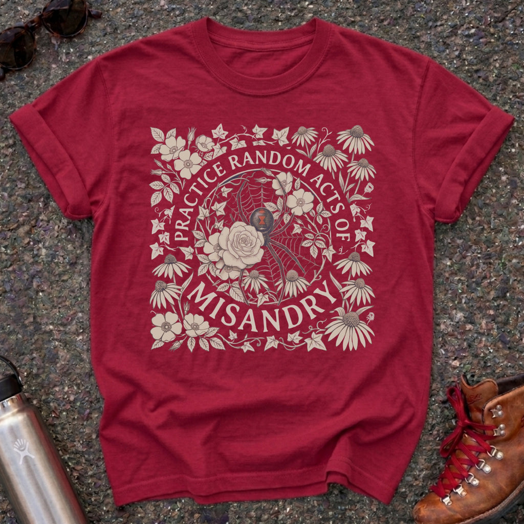 Random Acts of Misandry Black Widow Shirt