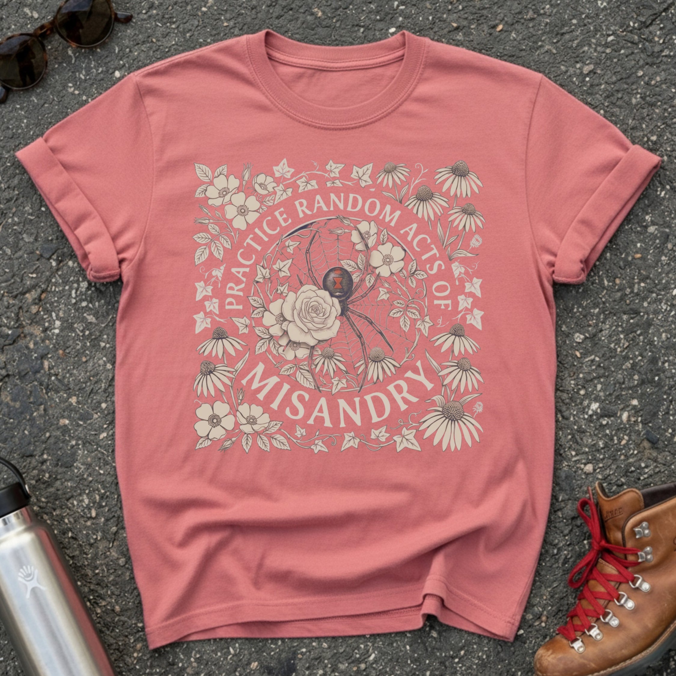 Random Acts of Misandry Black Widow Shirt