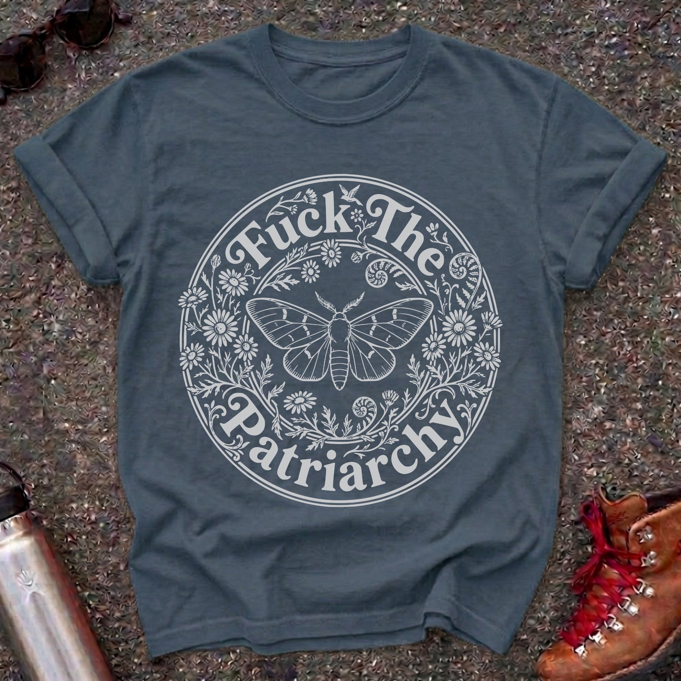 Feminist Moth Botanical Tshirt