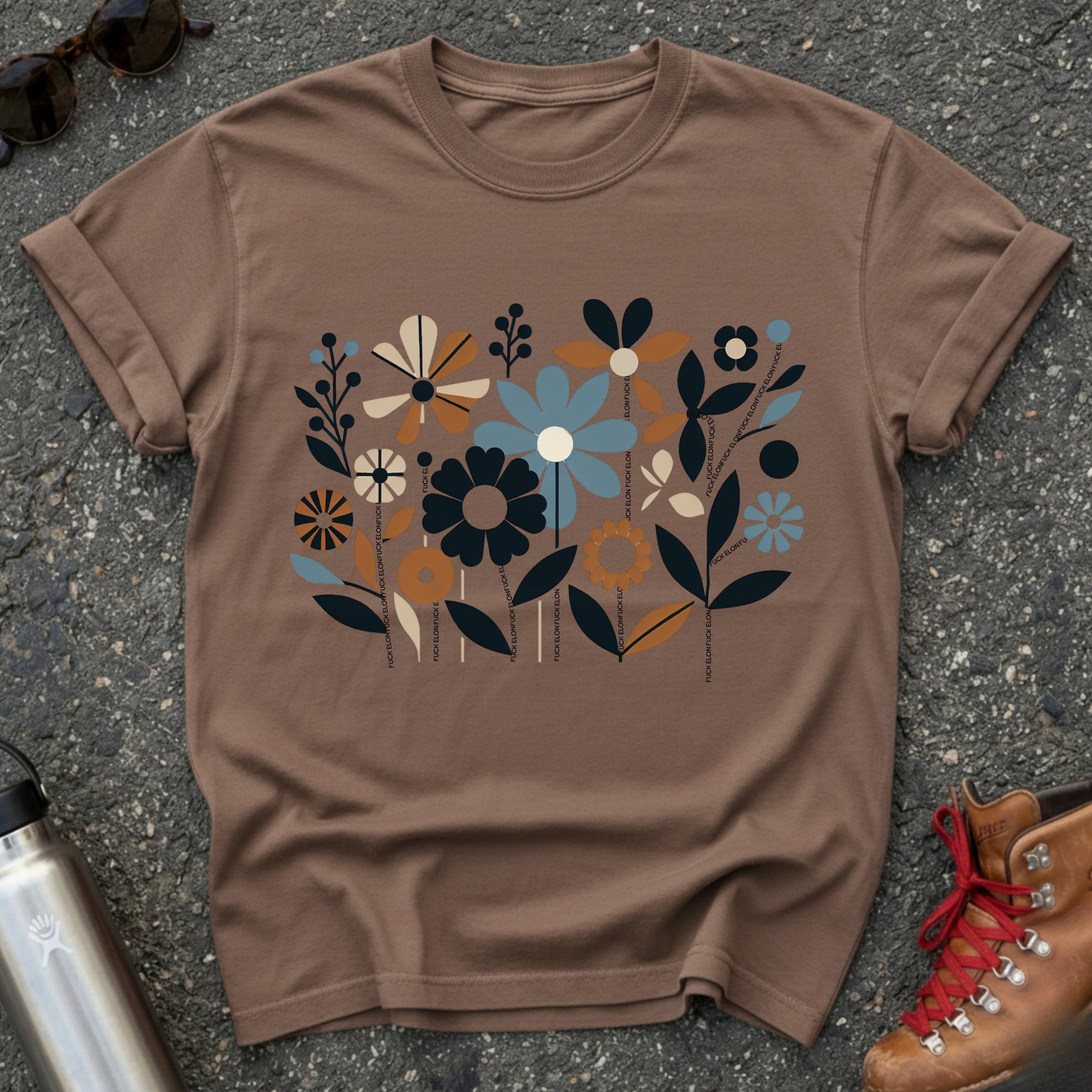 Subtle Fuck Elon Flower Shirt
