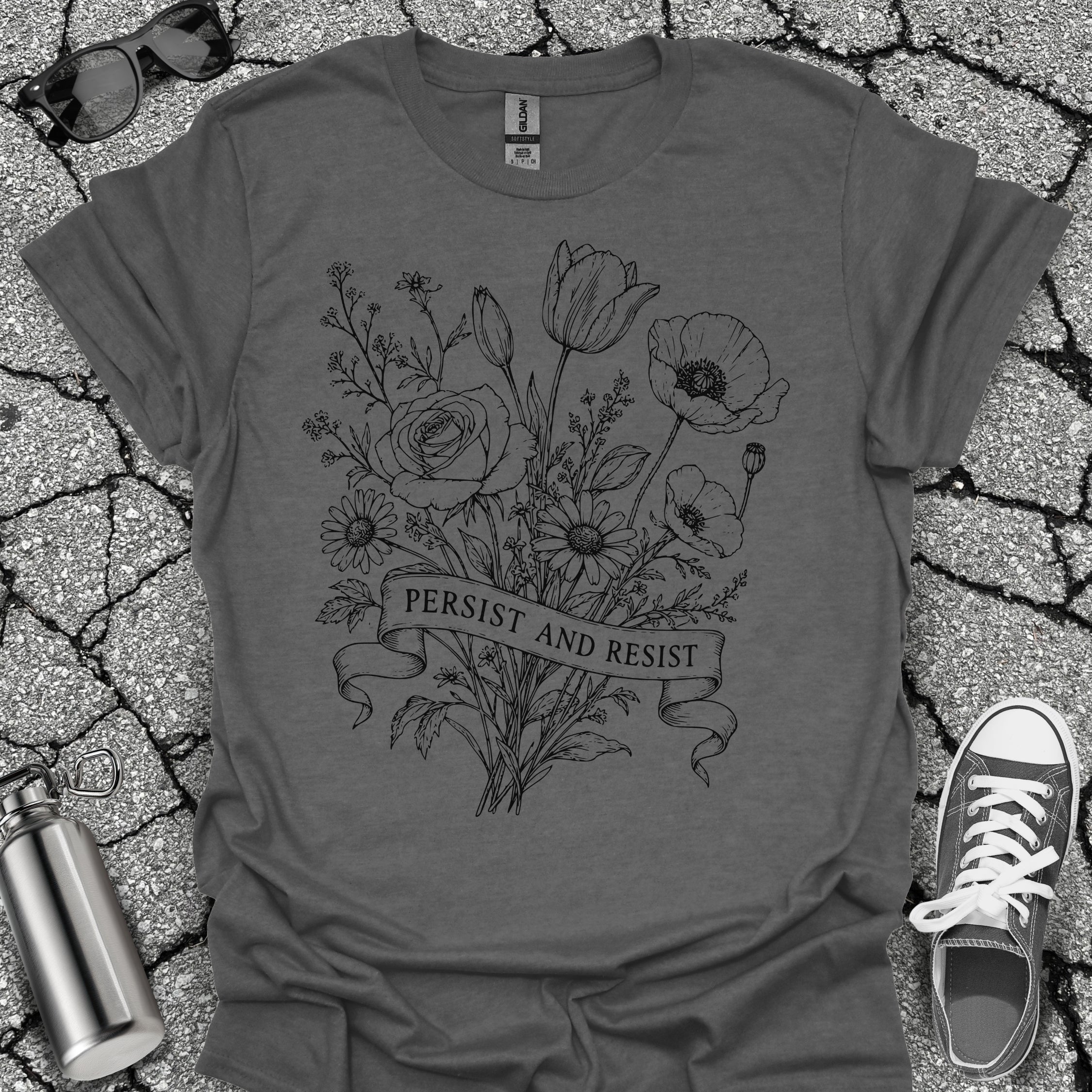 Persist and Resist Wildflower Feminist Tshirt