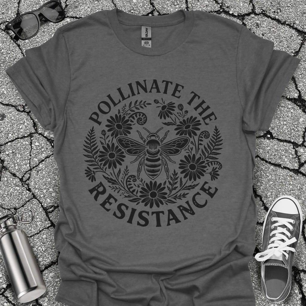Pollinate The Resistance Bee & Wildflower Graphic T-Shirt