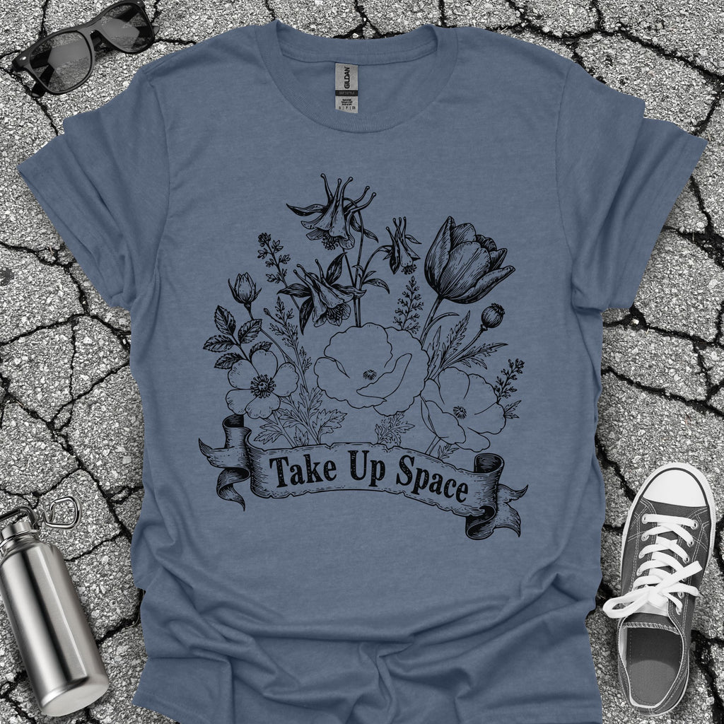 Take Up Space Floral Graphic Tee