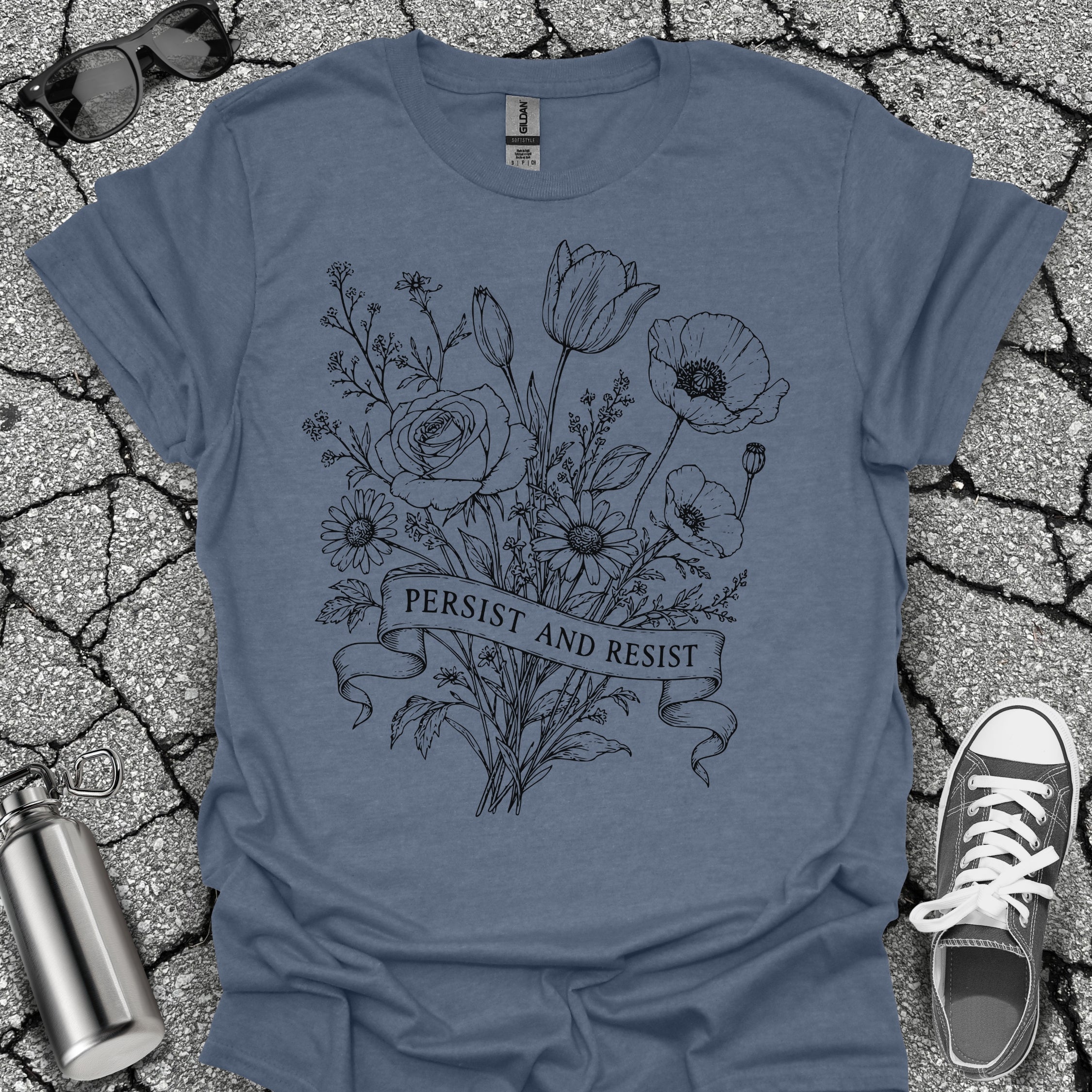 Persist and Resist Wildflower Feminist Tshirt