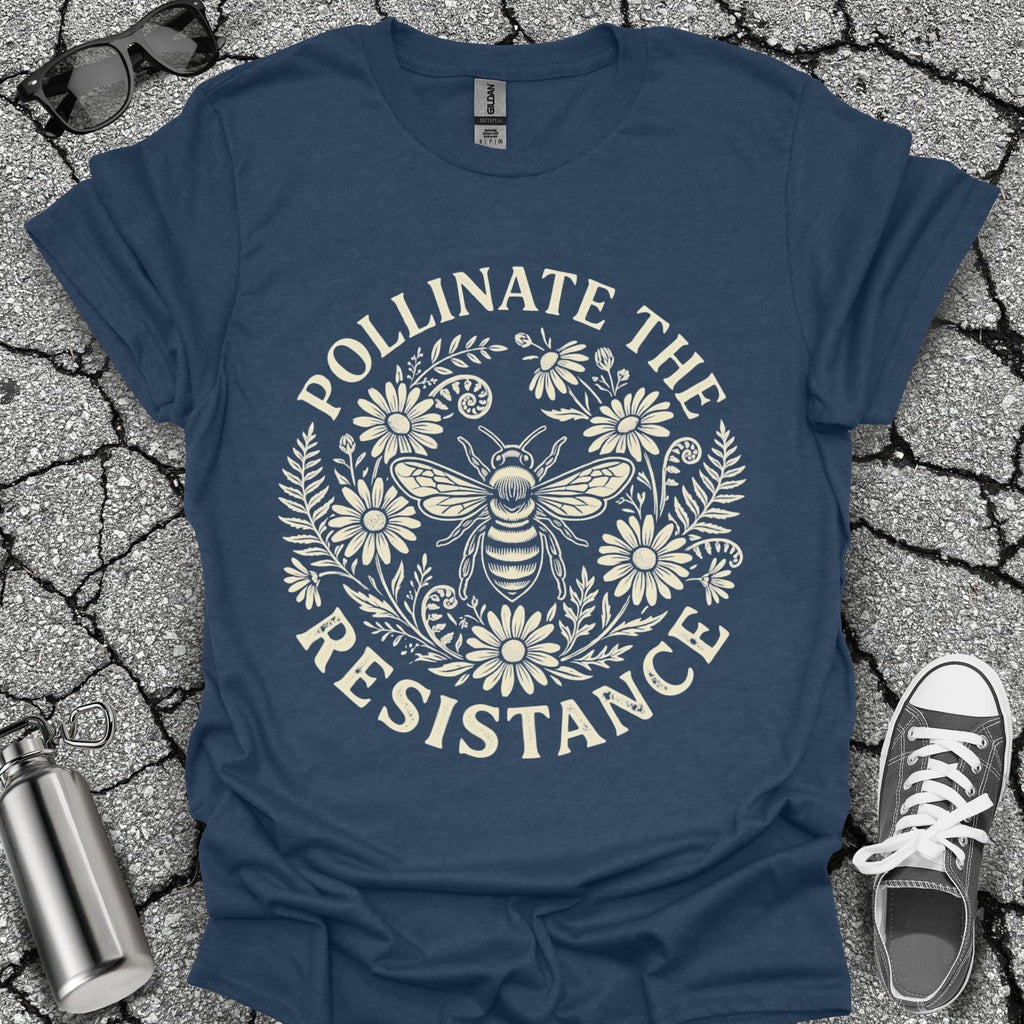 Pollinate The Resistance Bee & Wildflower Graphic T-Shirt