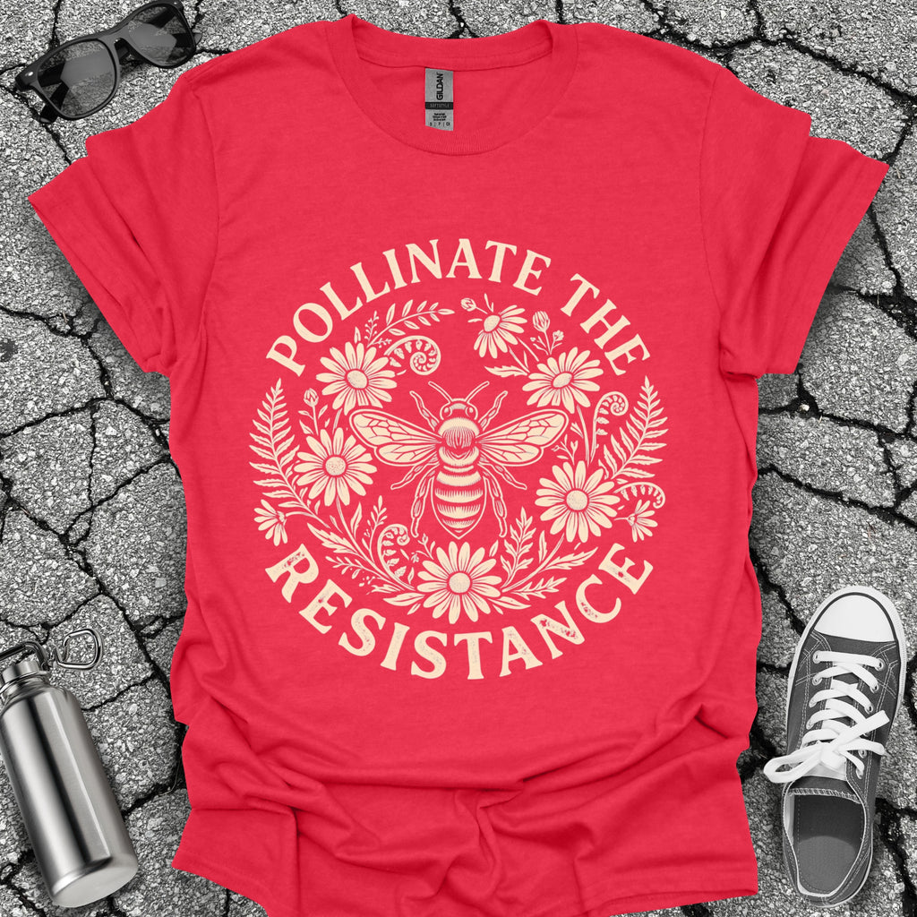Pollinate The Resistance Bee & Wildflower Graphic T-Shirt
