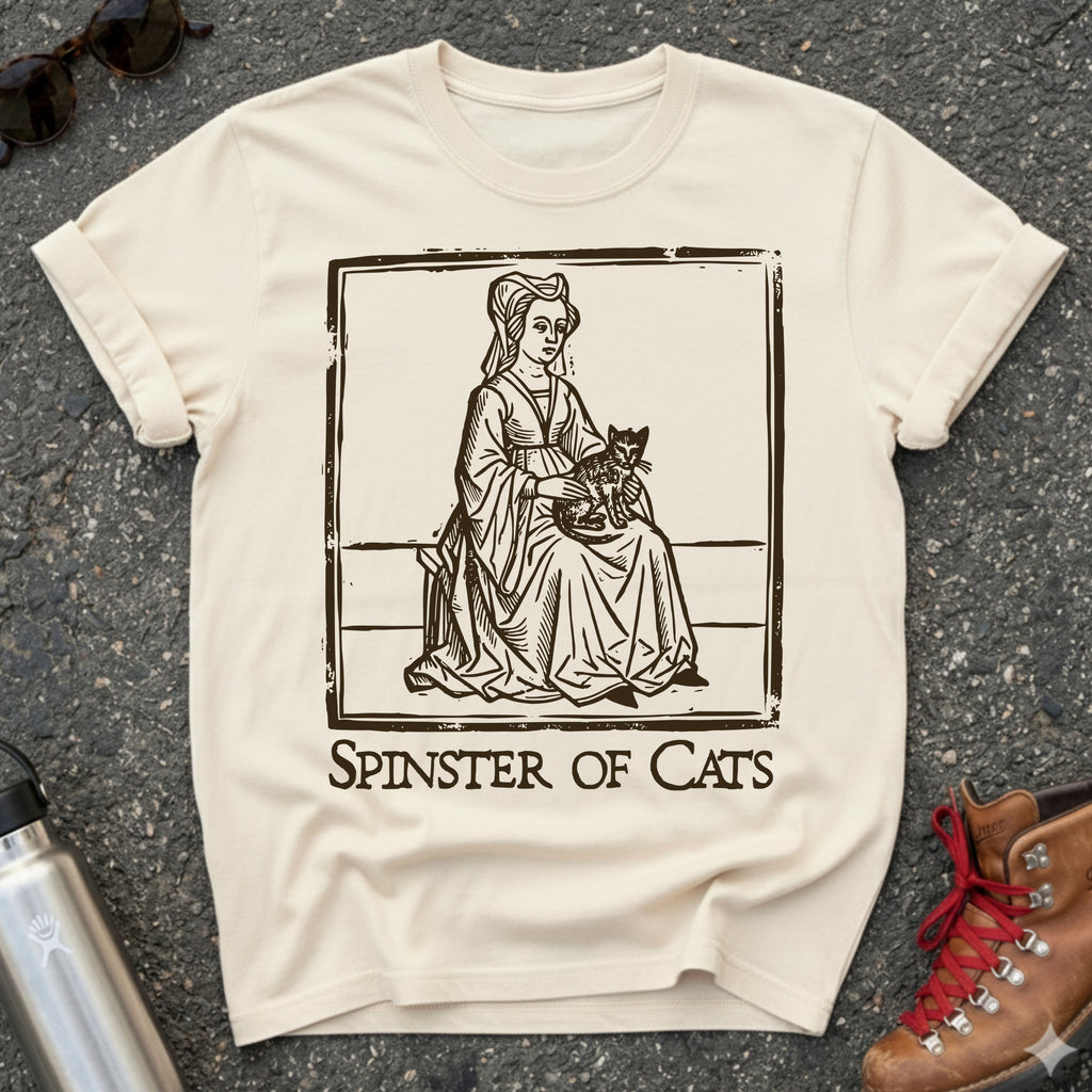Medieval Cat Lady Spinster of Cats Shirt,