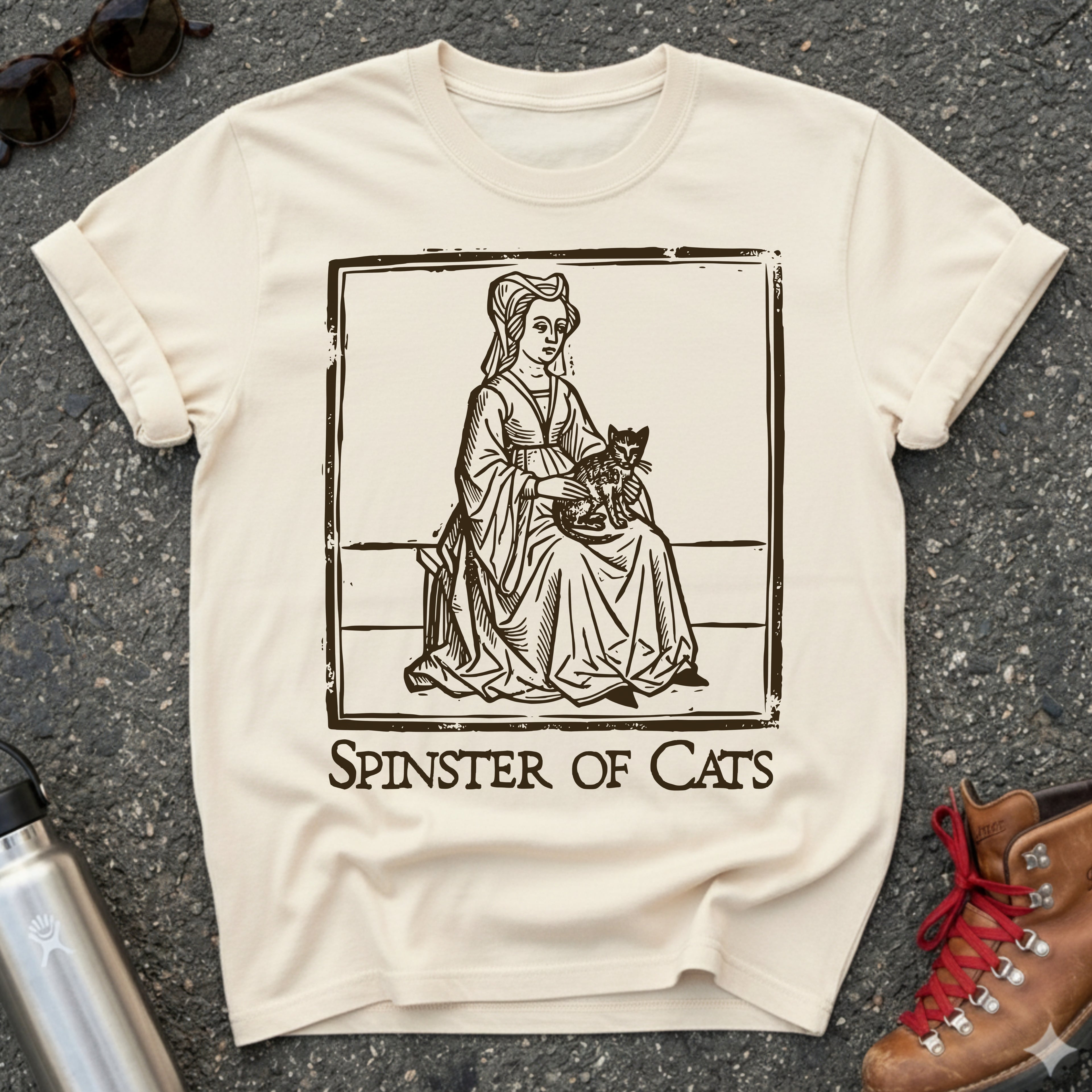 Medieval Cat Lady Spinster of Cats Shirt,