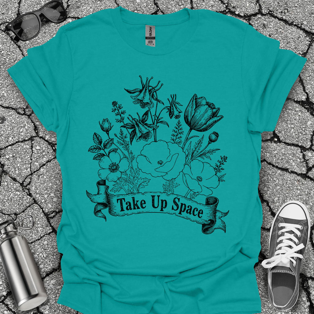 Take Up Space Floral Graphic Tee