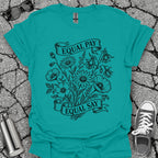 Equal Pay Say Feminist Wildflower Tshirt