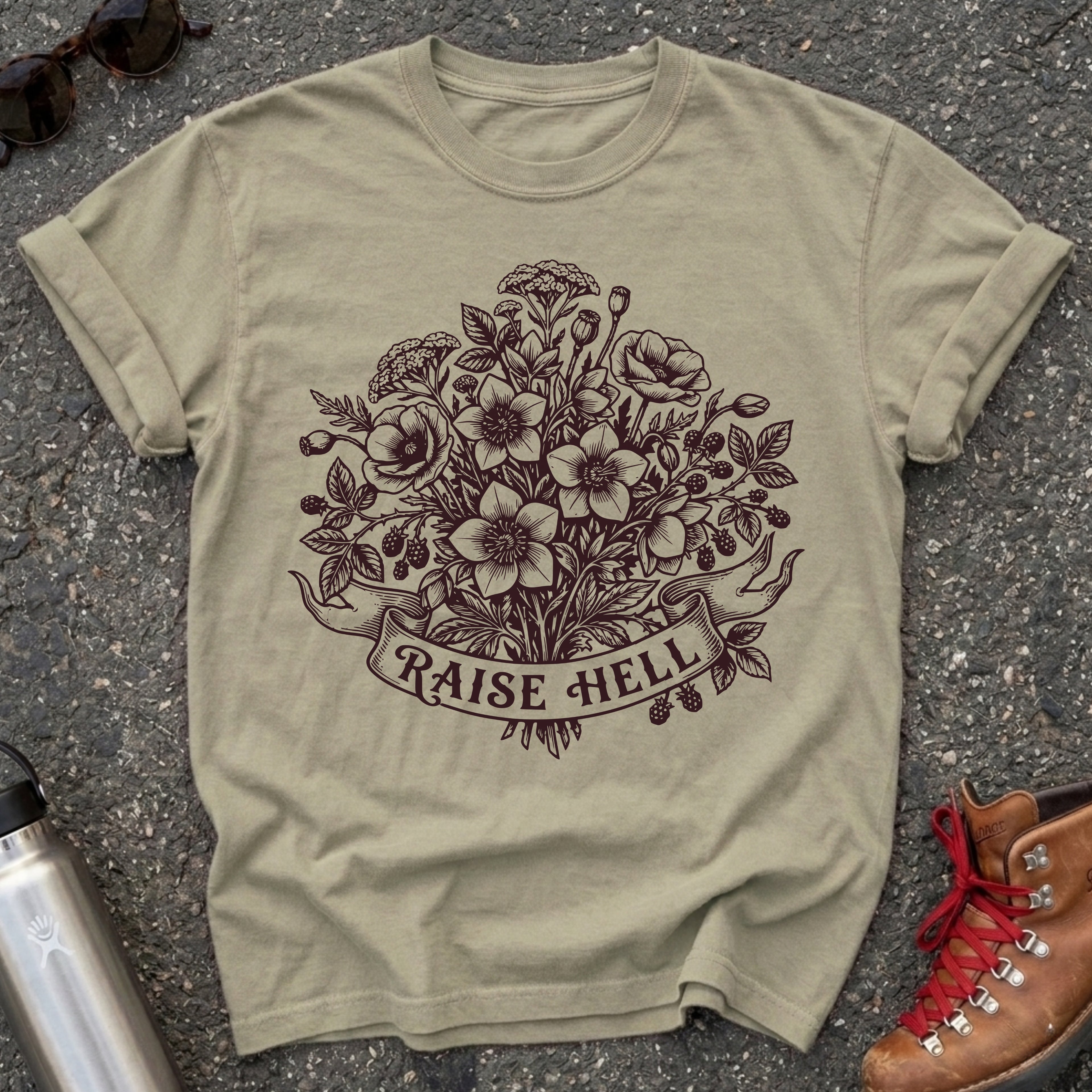 Raise Hell Feminist T Shirt
