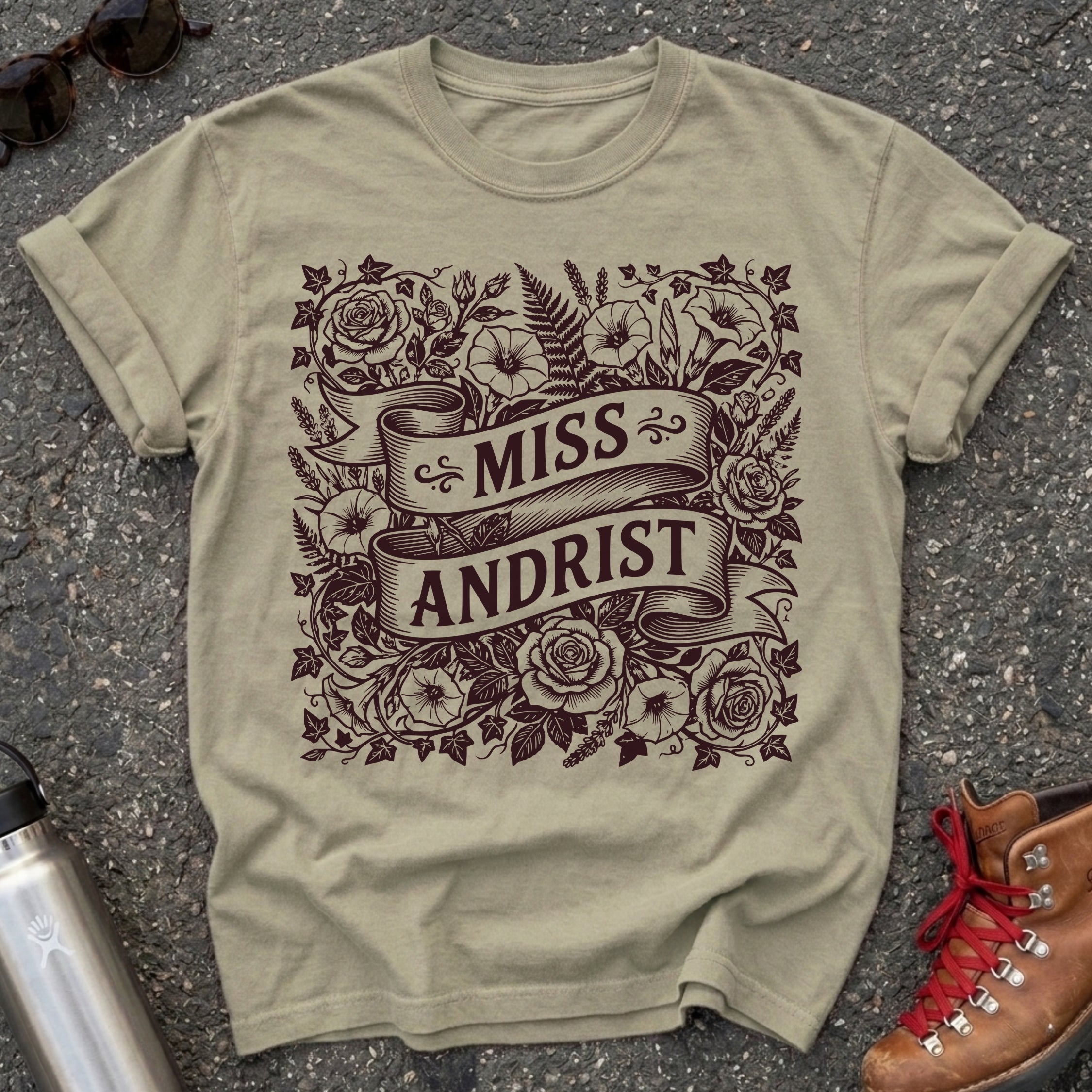 Vintage Floral Misandrist Feminist TShirt