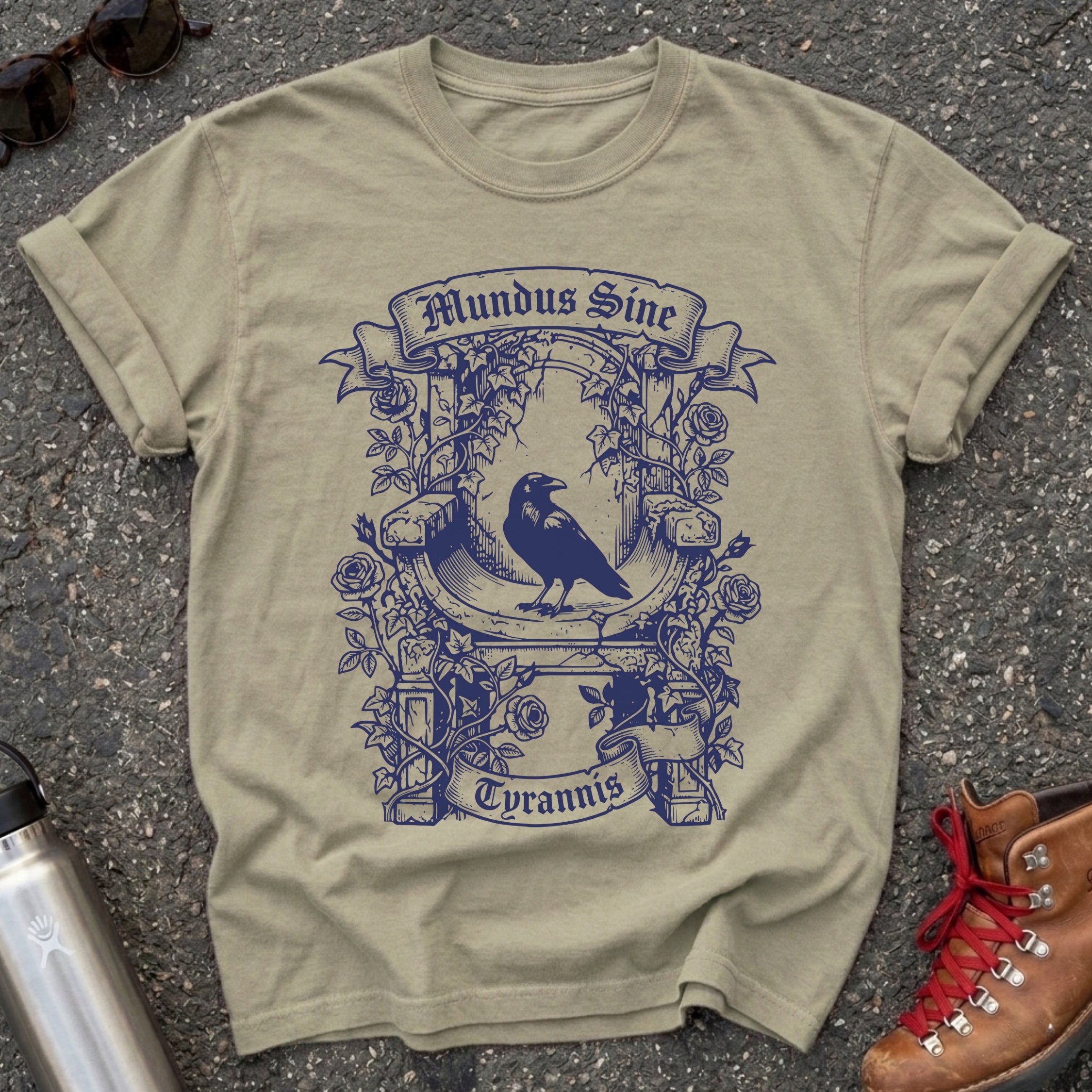 Dark Academia Raven Mundus Sine Tyrannis Shirt