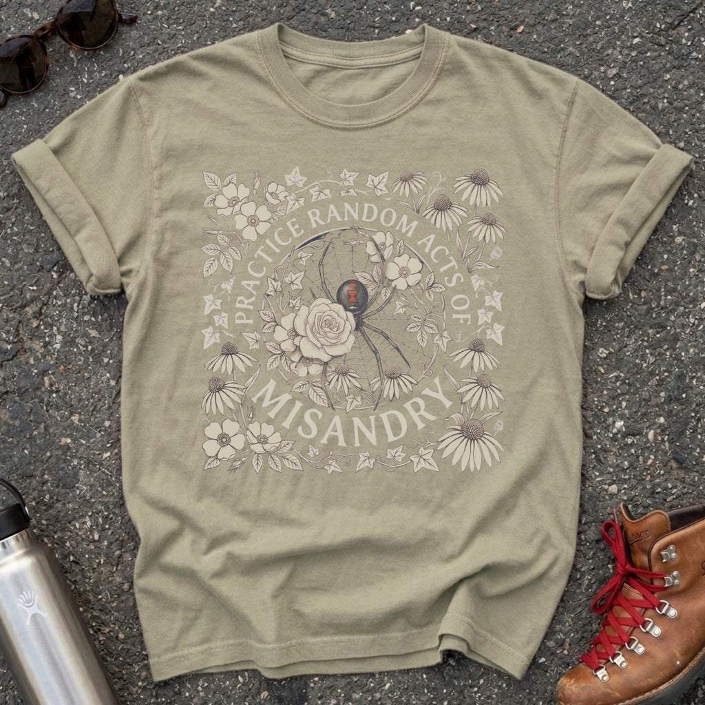 Random Acts of Misandry Black Widow Shirt