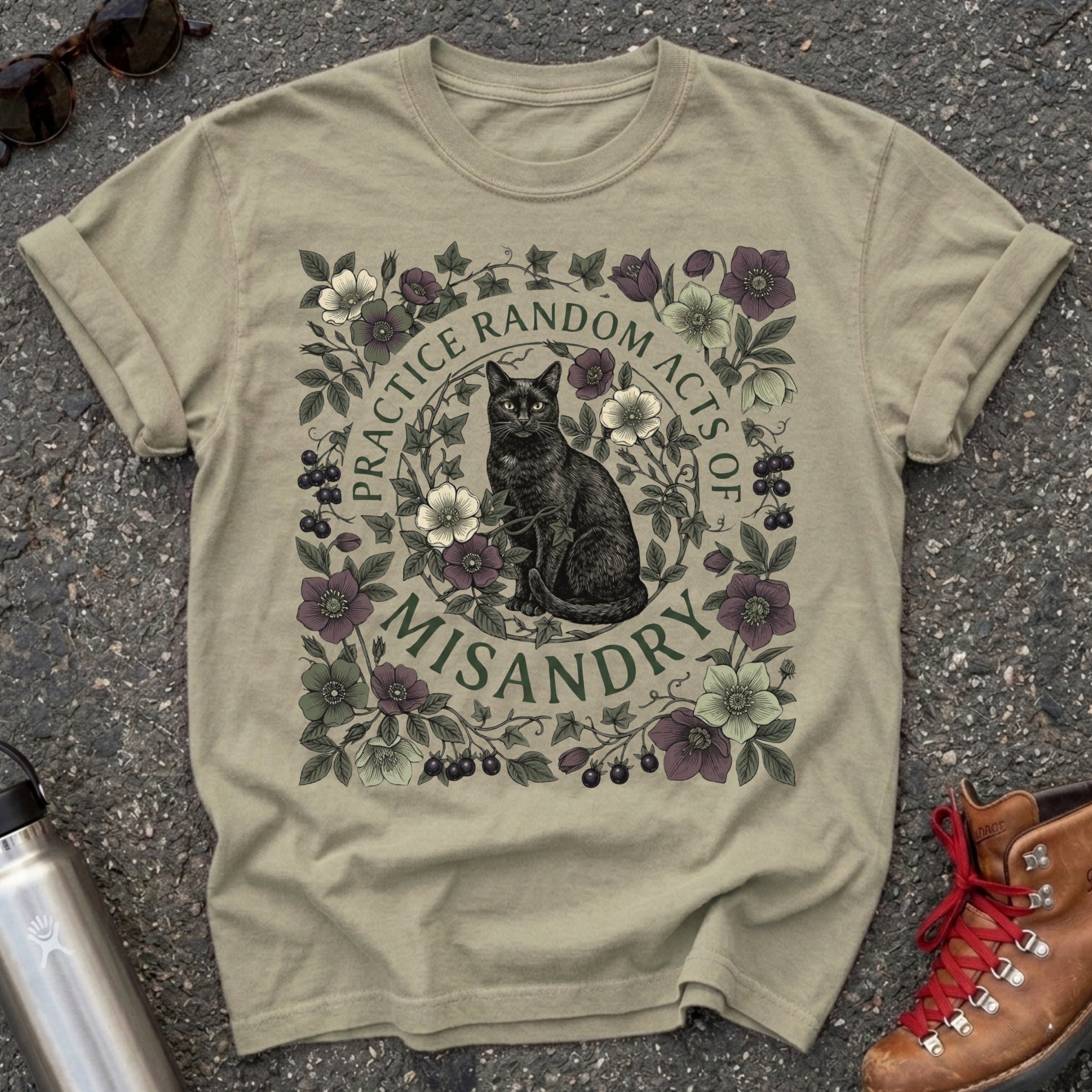 Random Acts of Misandry Black Cat Shirt