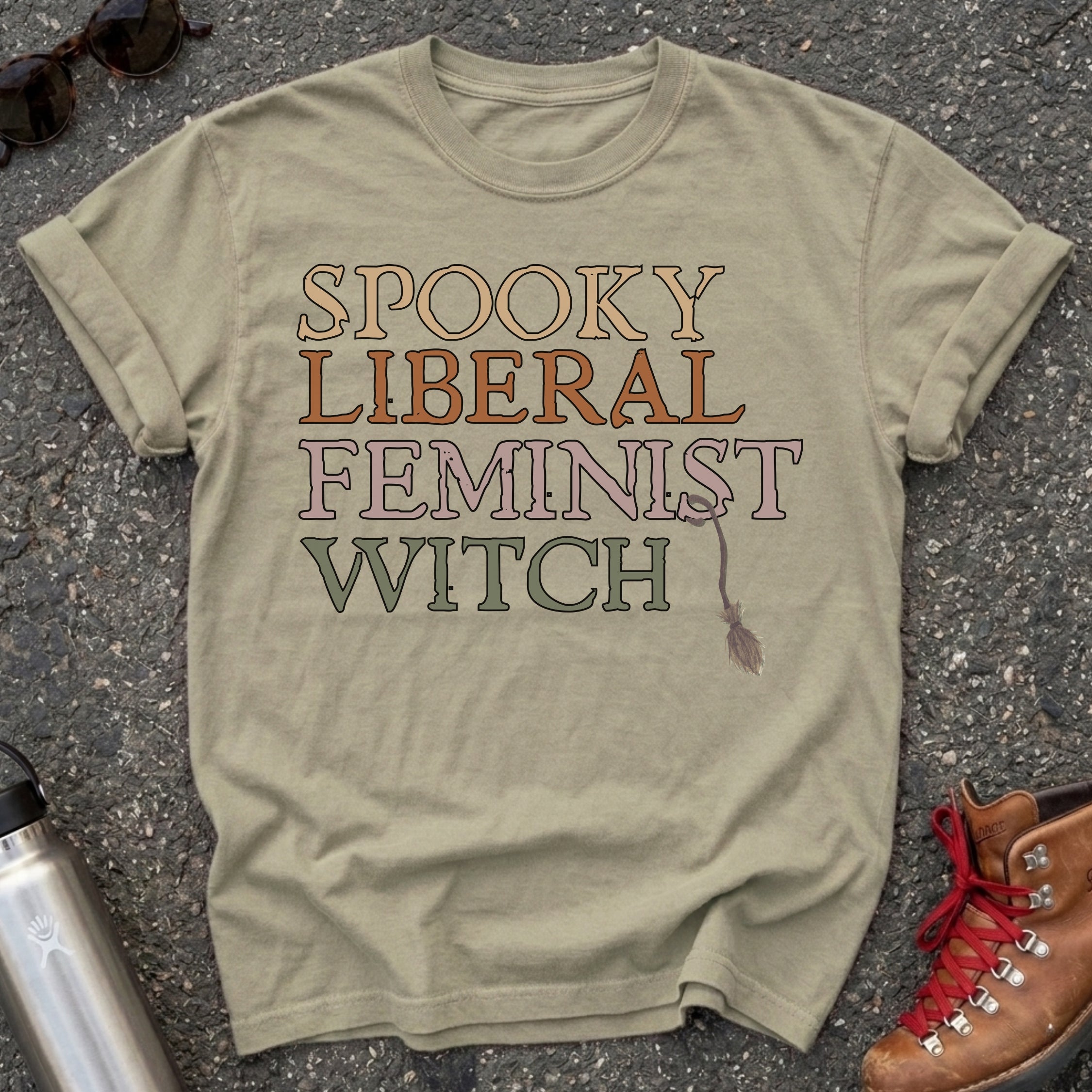 Spooky Liberal Feminist Witch Shirt