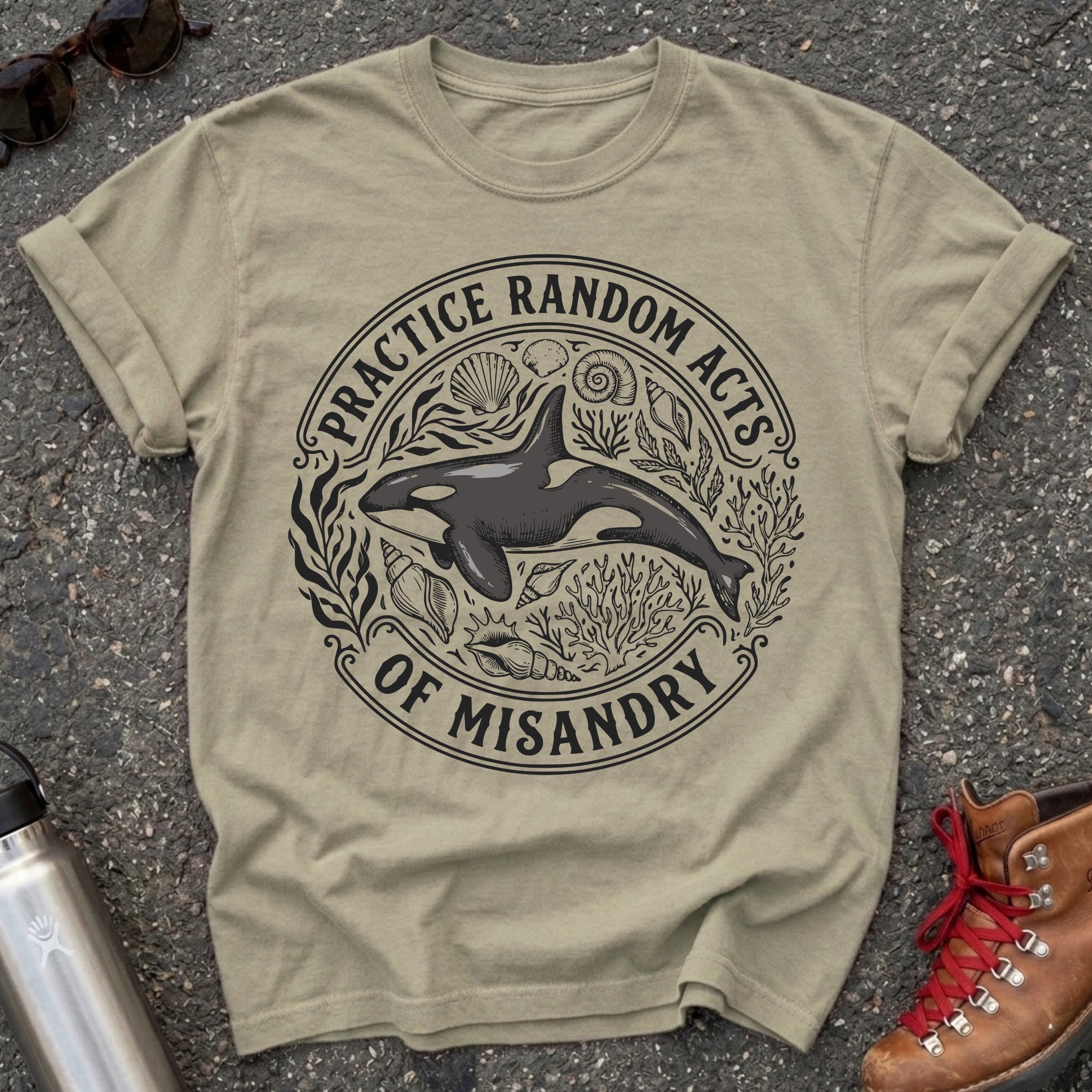 Random Acts of Misandry Orca Whale Feminist Tee