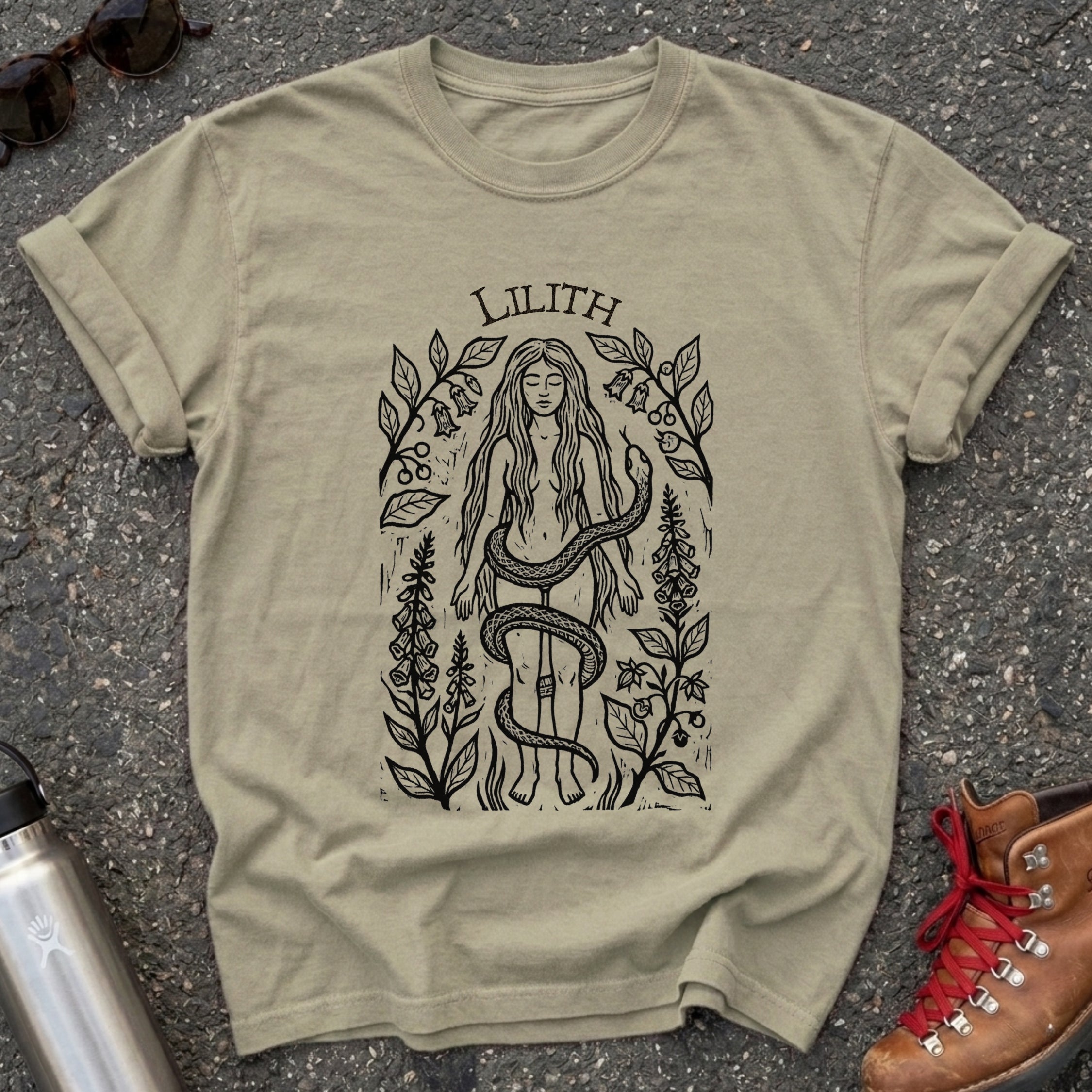 Lilith and Snake Feminist Tshirt