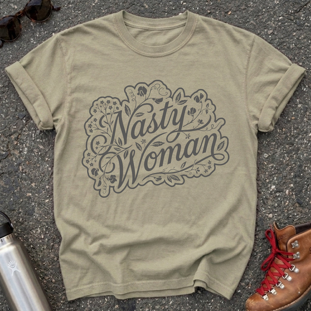Nasty Woman Floral Feminist T-Shirt