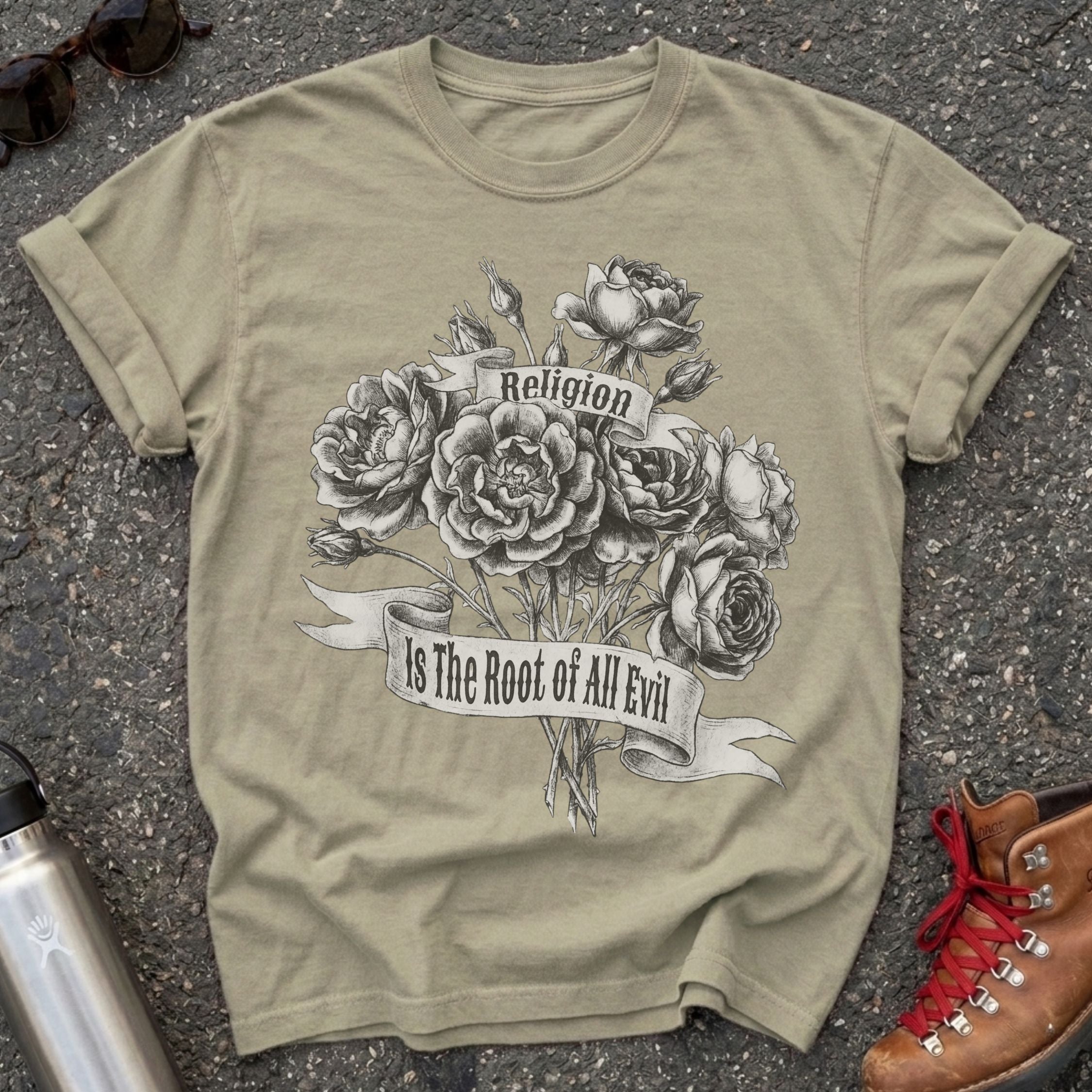 Atheist Rose Graphic Shirt