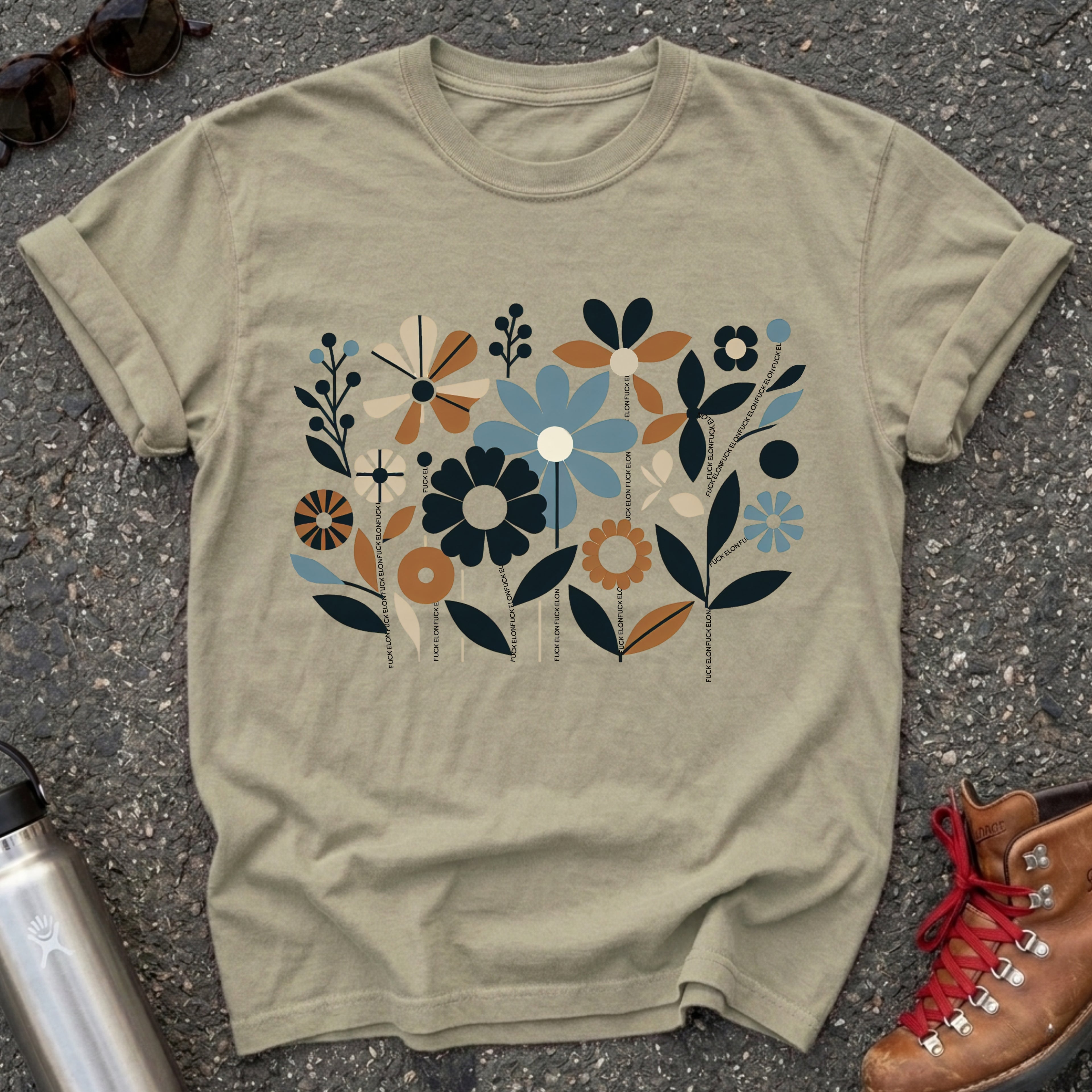 Subtle Fuck Elon Flower Shirt