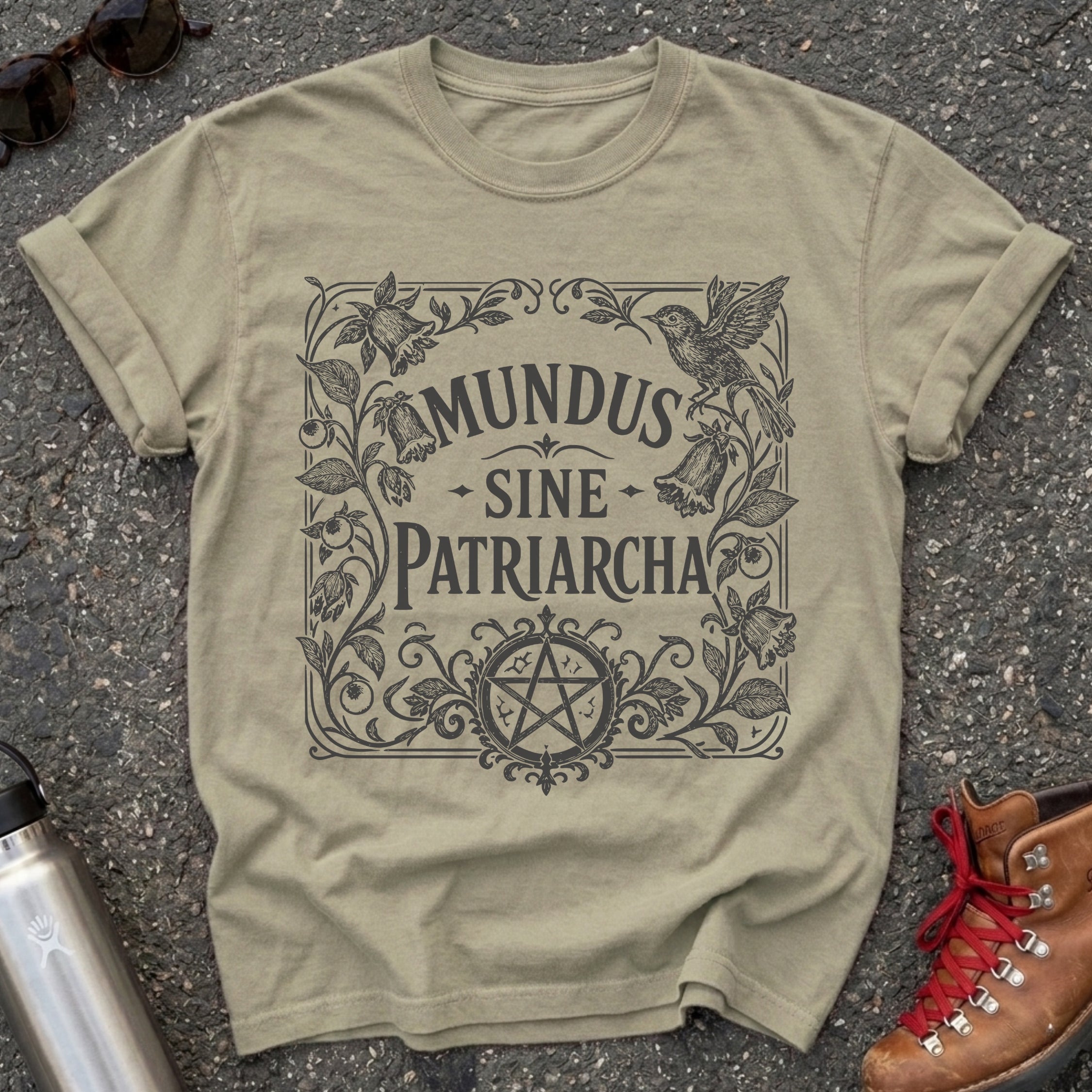 Feminist Mundus Sine Patriarcha Pentacle Shirt