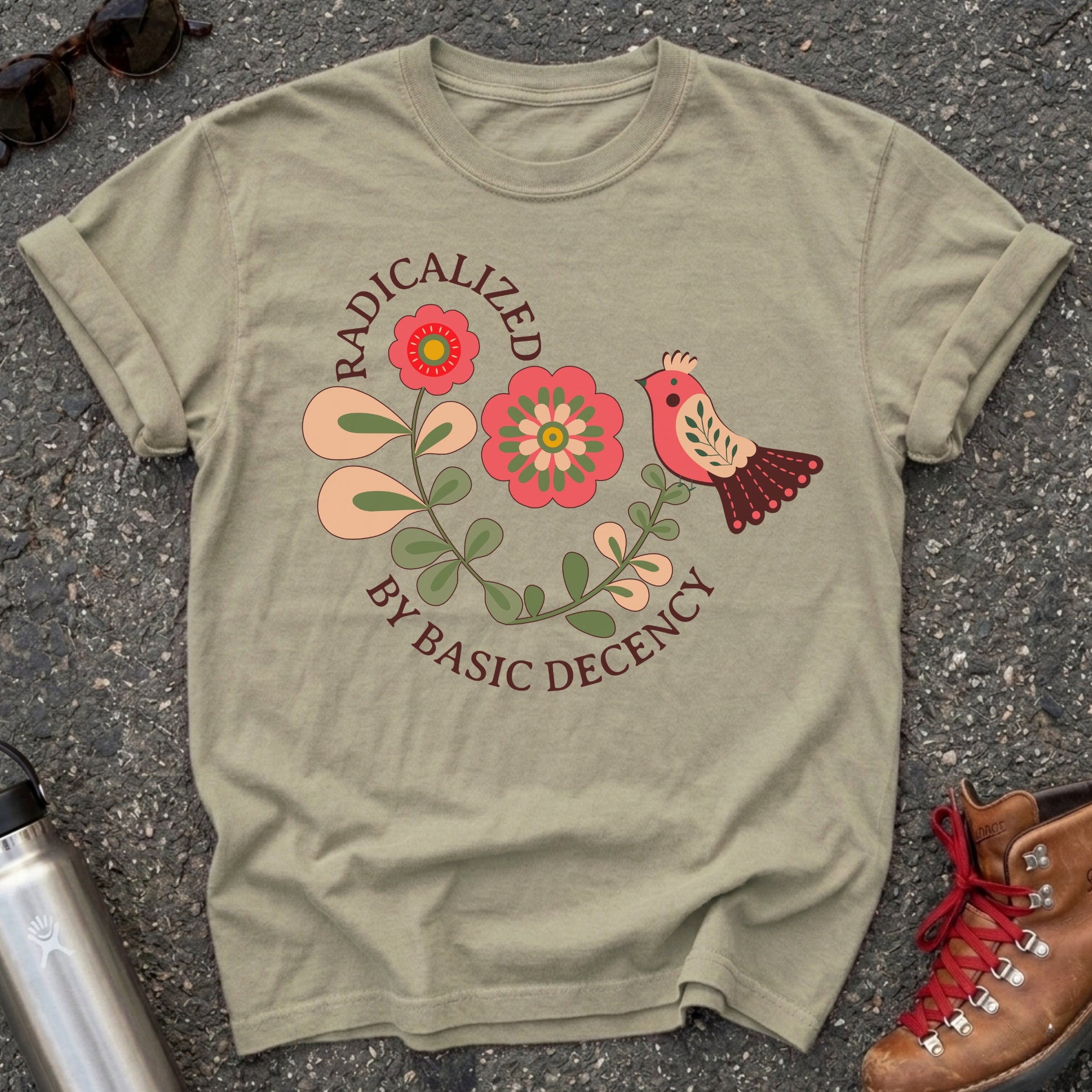 Radicalized by Basic Decency Folk Art Shirt