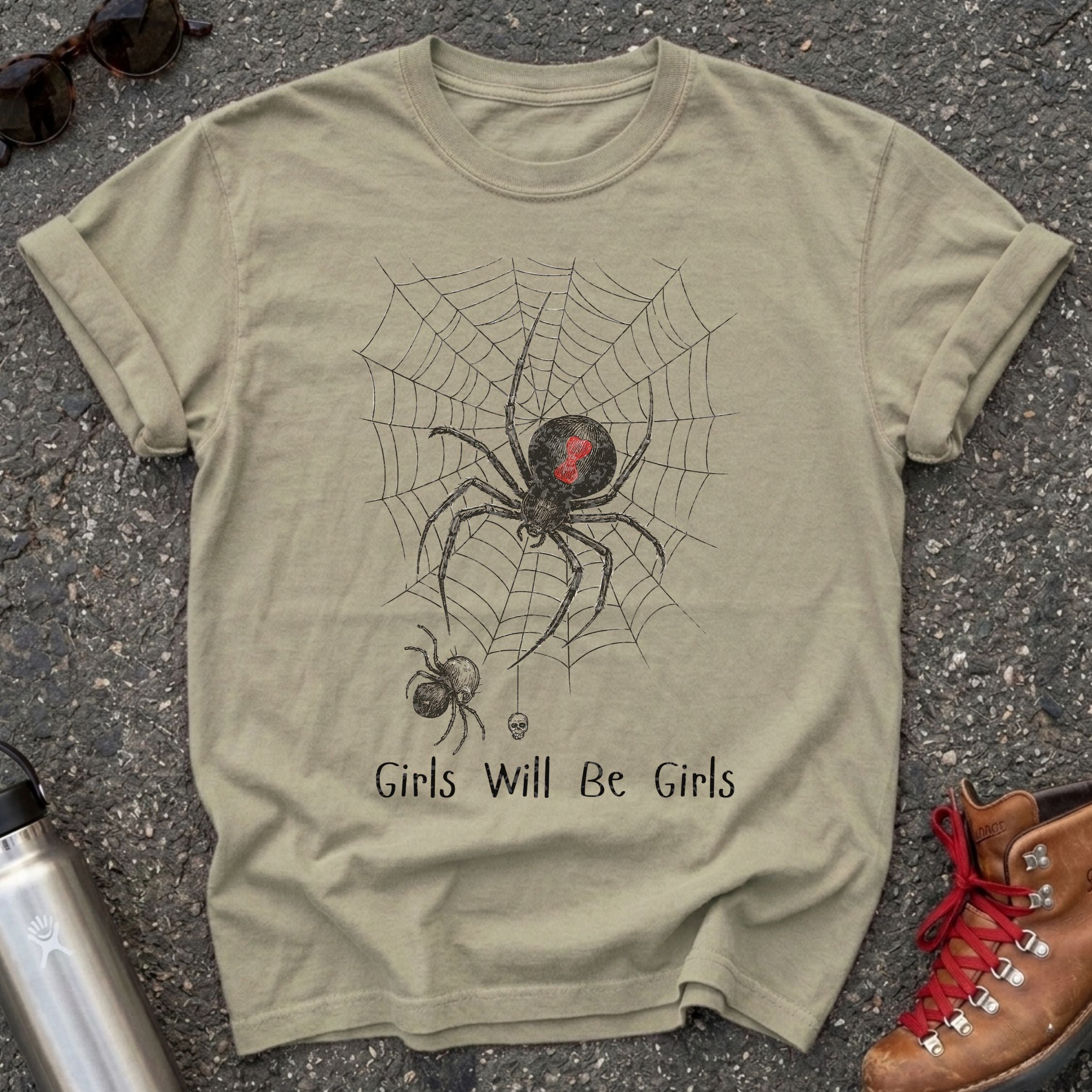 Girls Will Be Girls Black Widow Shirt