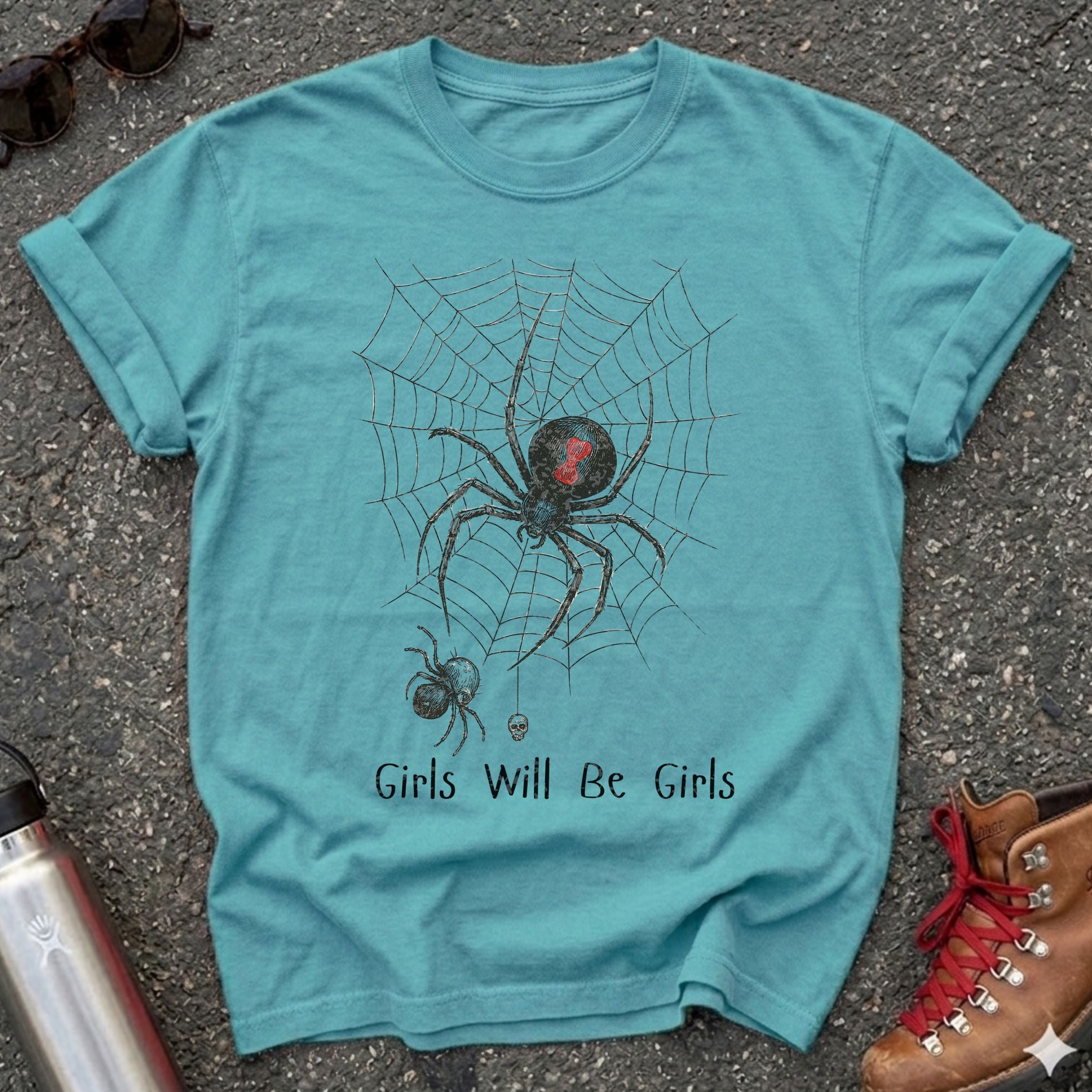Girls Will Be Girls Black Widow Shirt