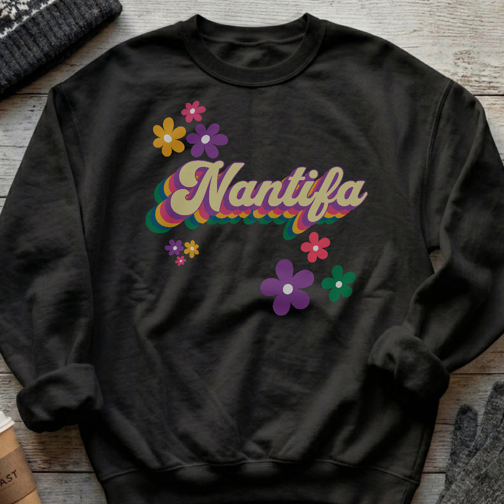 Nantifa Sweatshirt - Retro Nana Antifa Grandma Protest Crewneck