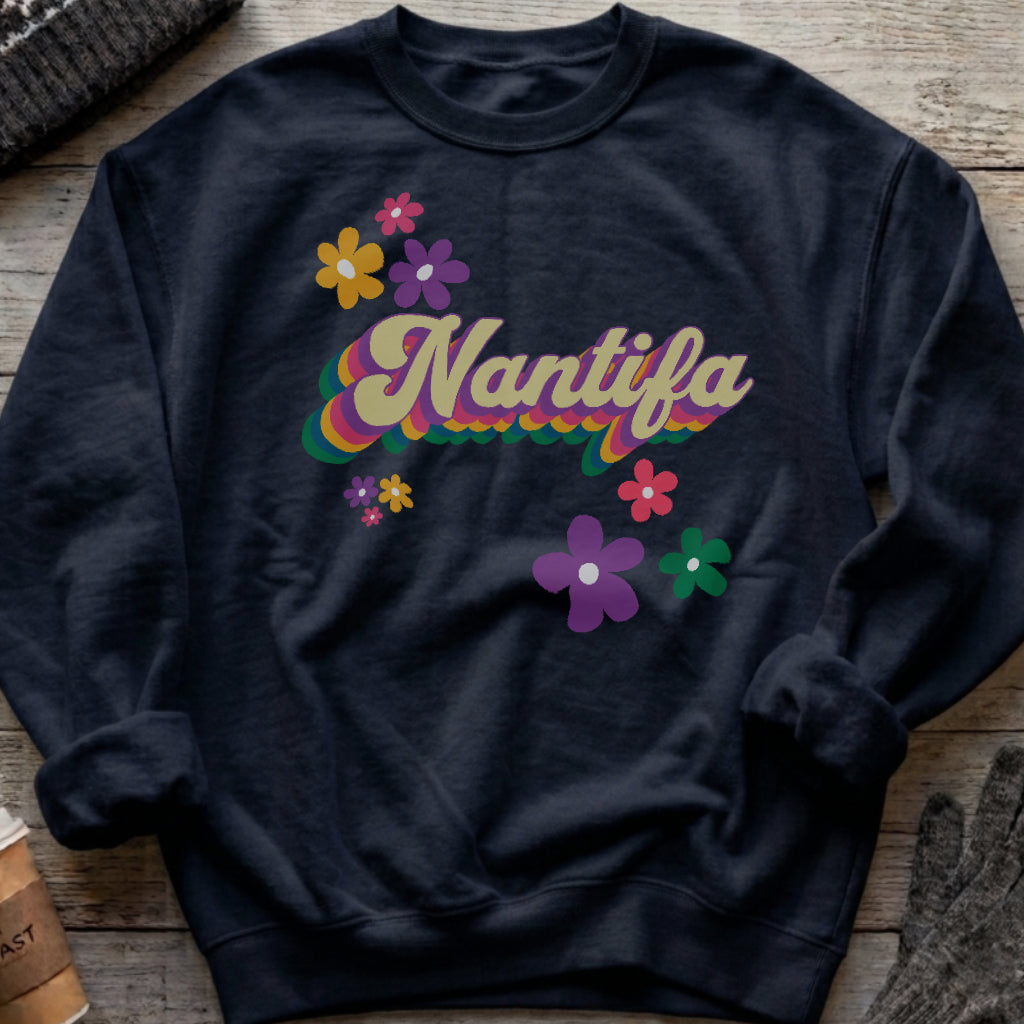 Nantifa Sweatshirt - Retro Nana Antifa Grandma Protest Crewneck