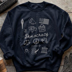 Democracy Bootleg Collage Sweatshirt - Political Protest Activist Crewneck