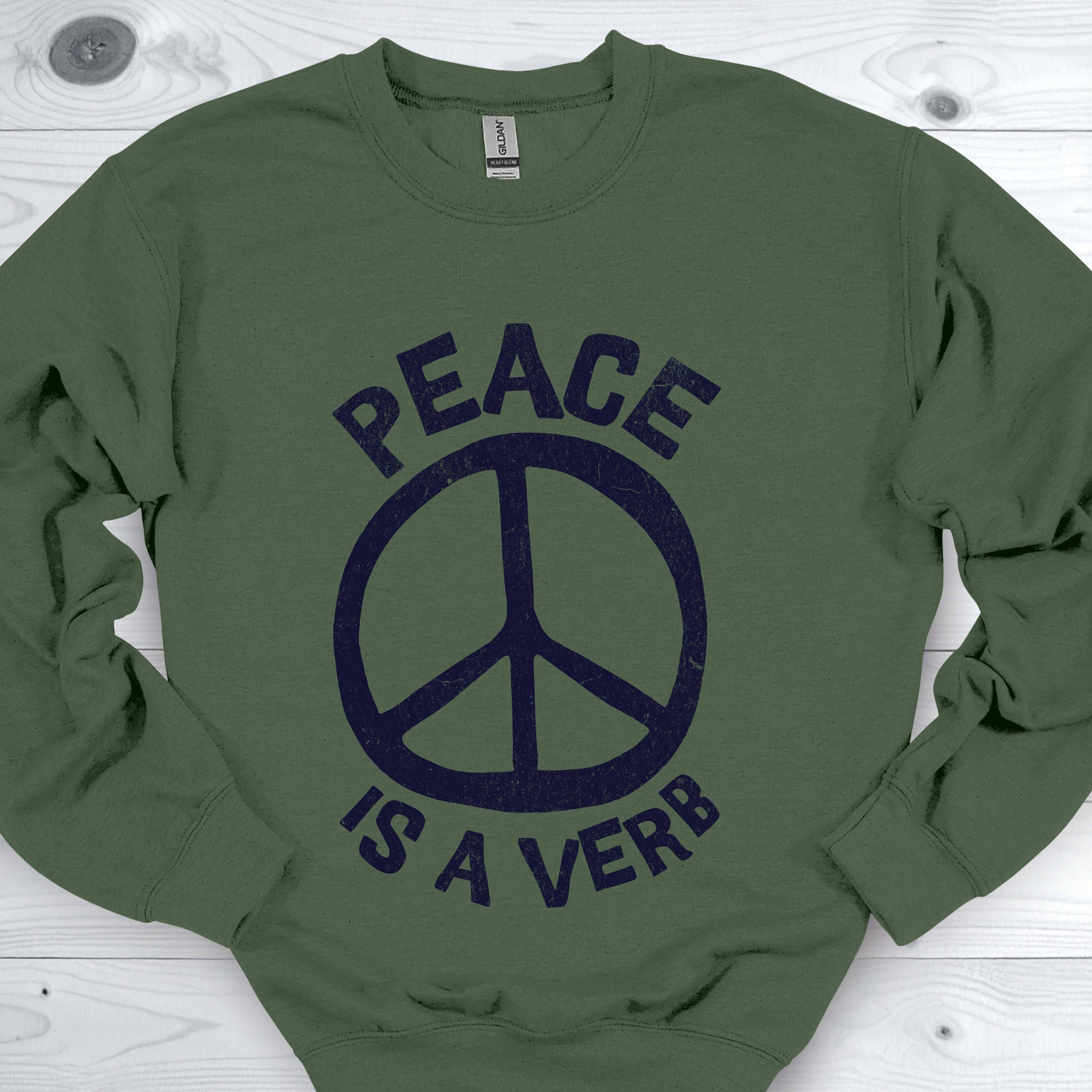 Peace is a Verb Protest Sweatshirt