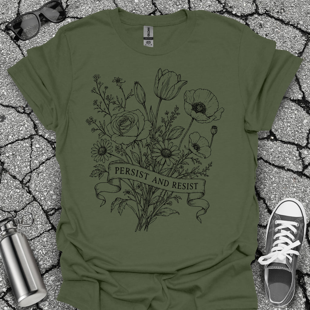 Persist and Resist Wildflower Feminist Tshirt