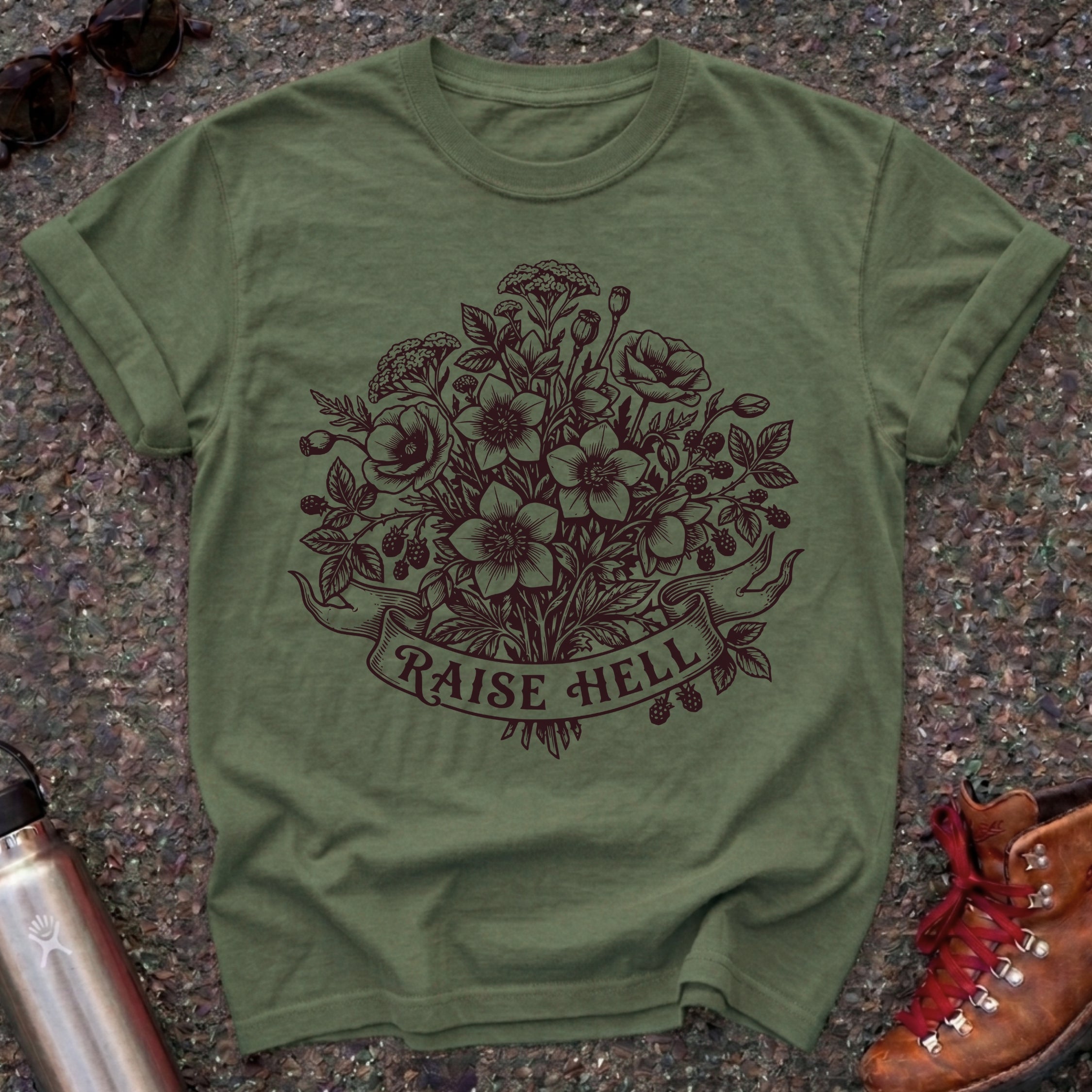 Raise Hell Feminist T Shirt