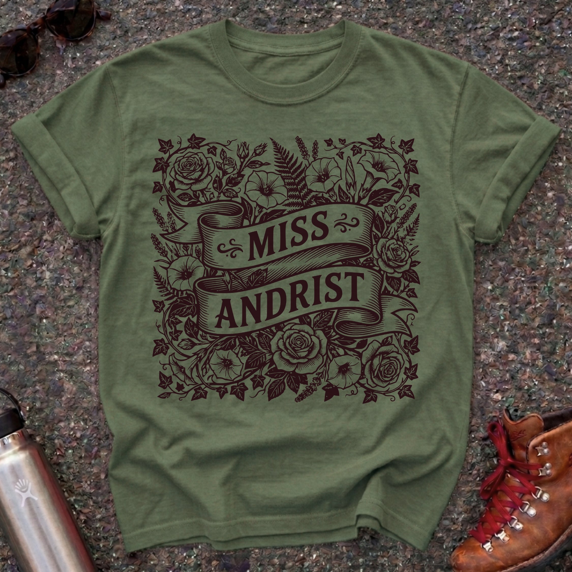Vintage Floral Misandrist Feminist TShirt