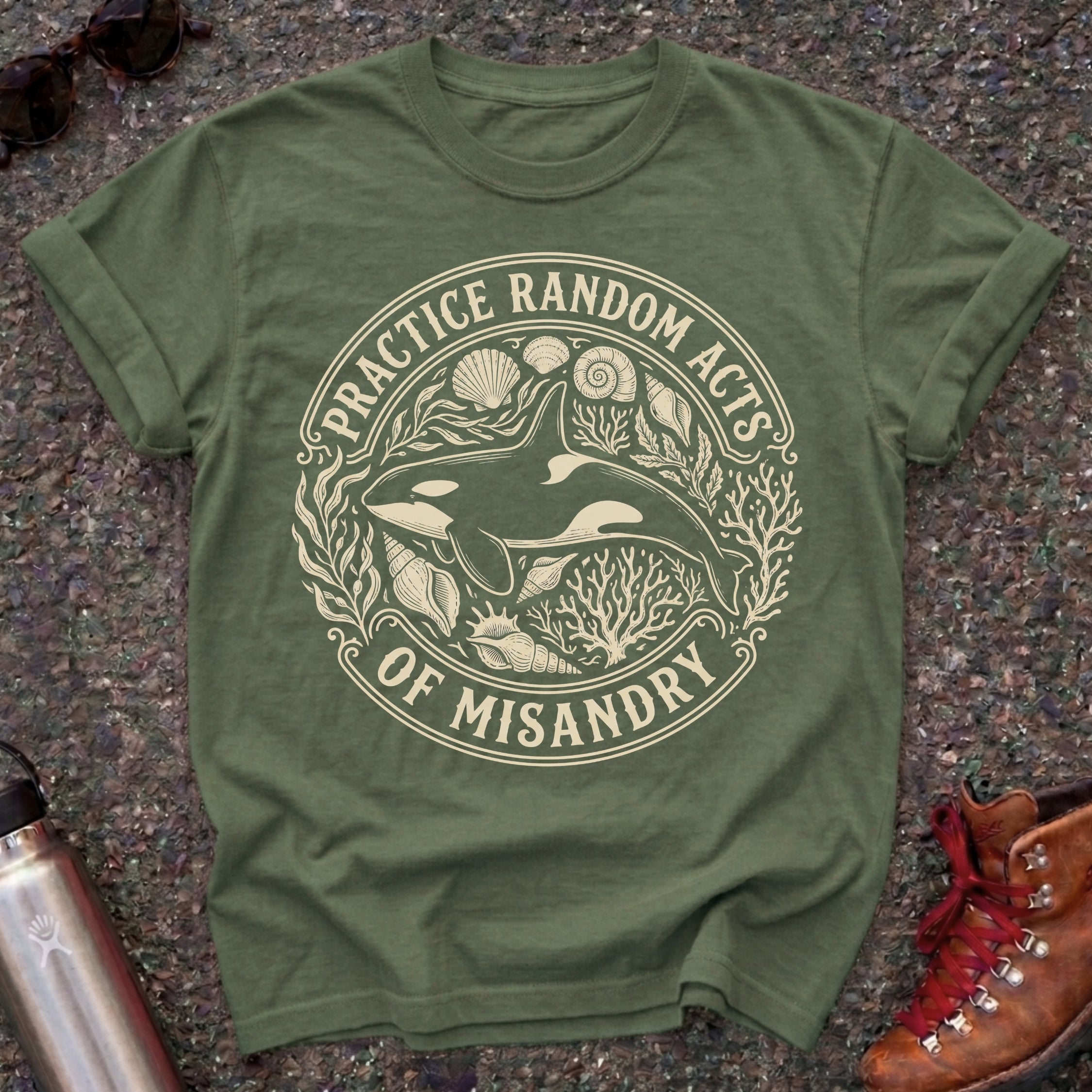 Random Acts of Misandry Orca Whale Feminist Tee
