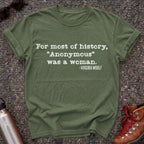 Anonymous Was a Woman Shirt, Virginia Woolf Feminist Literary Tee