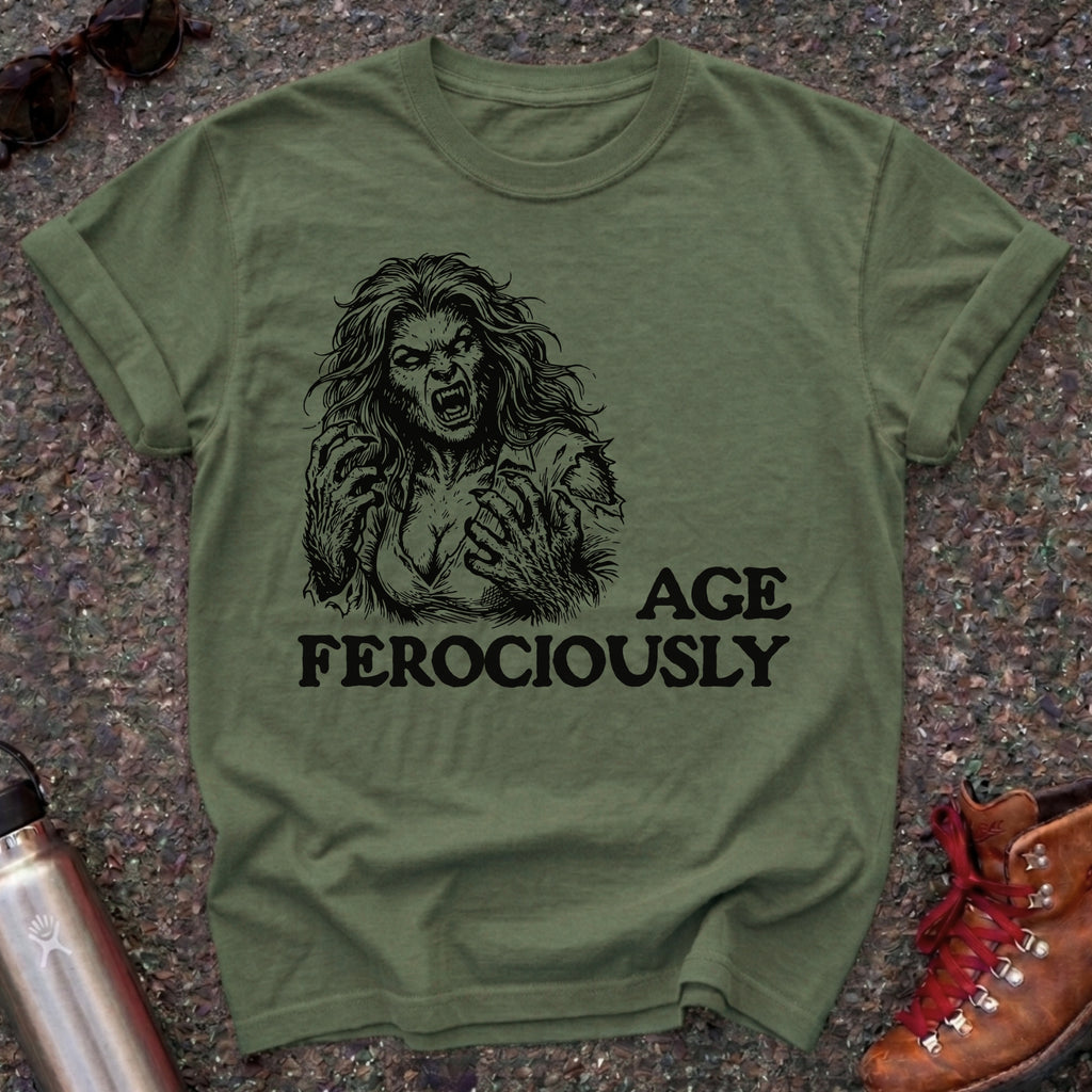 Funny Werewolf Menopause Feminist Tshirt