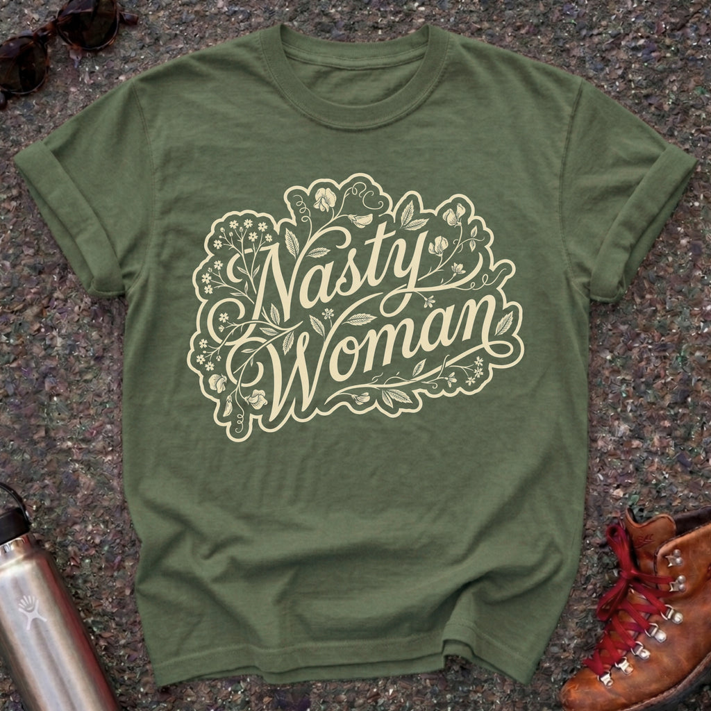 Nasty Woman Floral Feminist T-Shirt