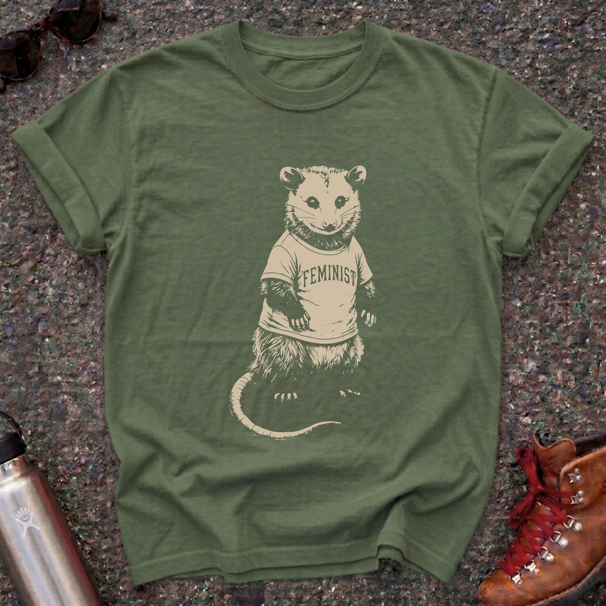 Feminist Opossum Graphic Shirt