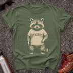 Feminist Raccoon Cotton Graphic Shirt