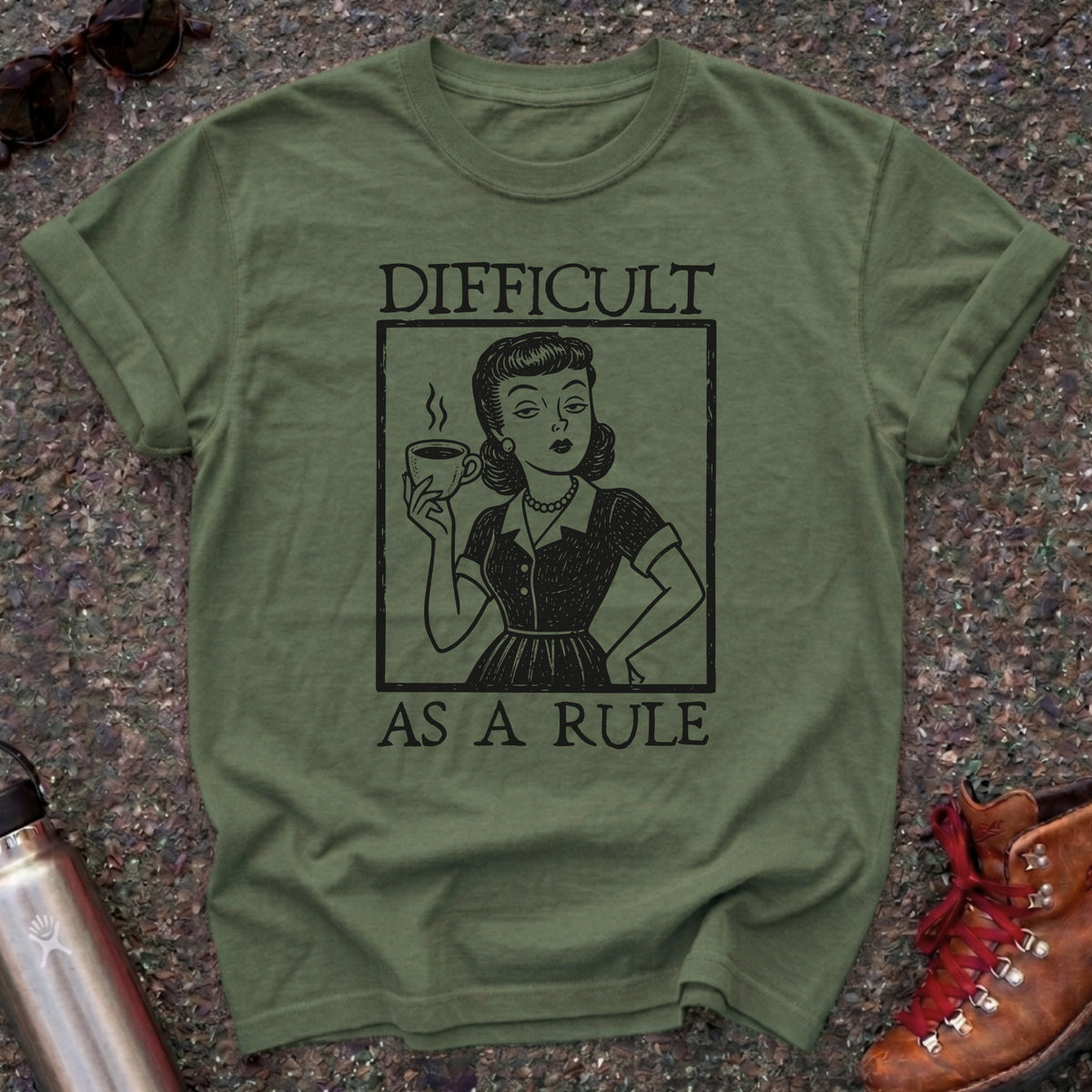 Difficult As A Rule Vintage Feminist Shirt