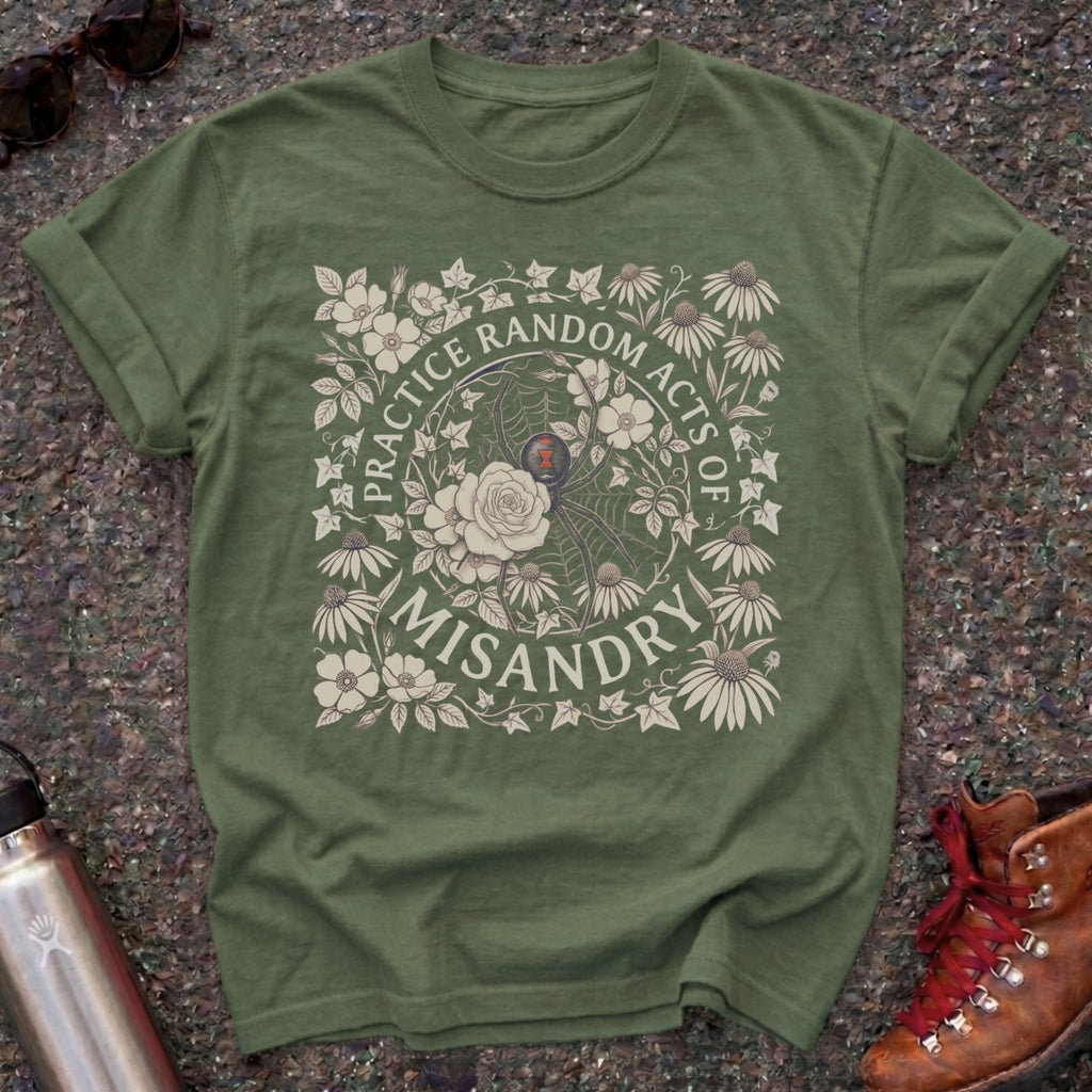 Random Acts of Misandry Black Widow Shirt