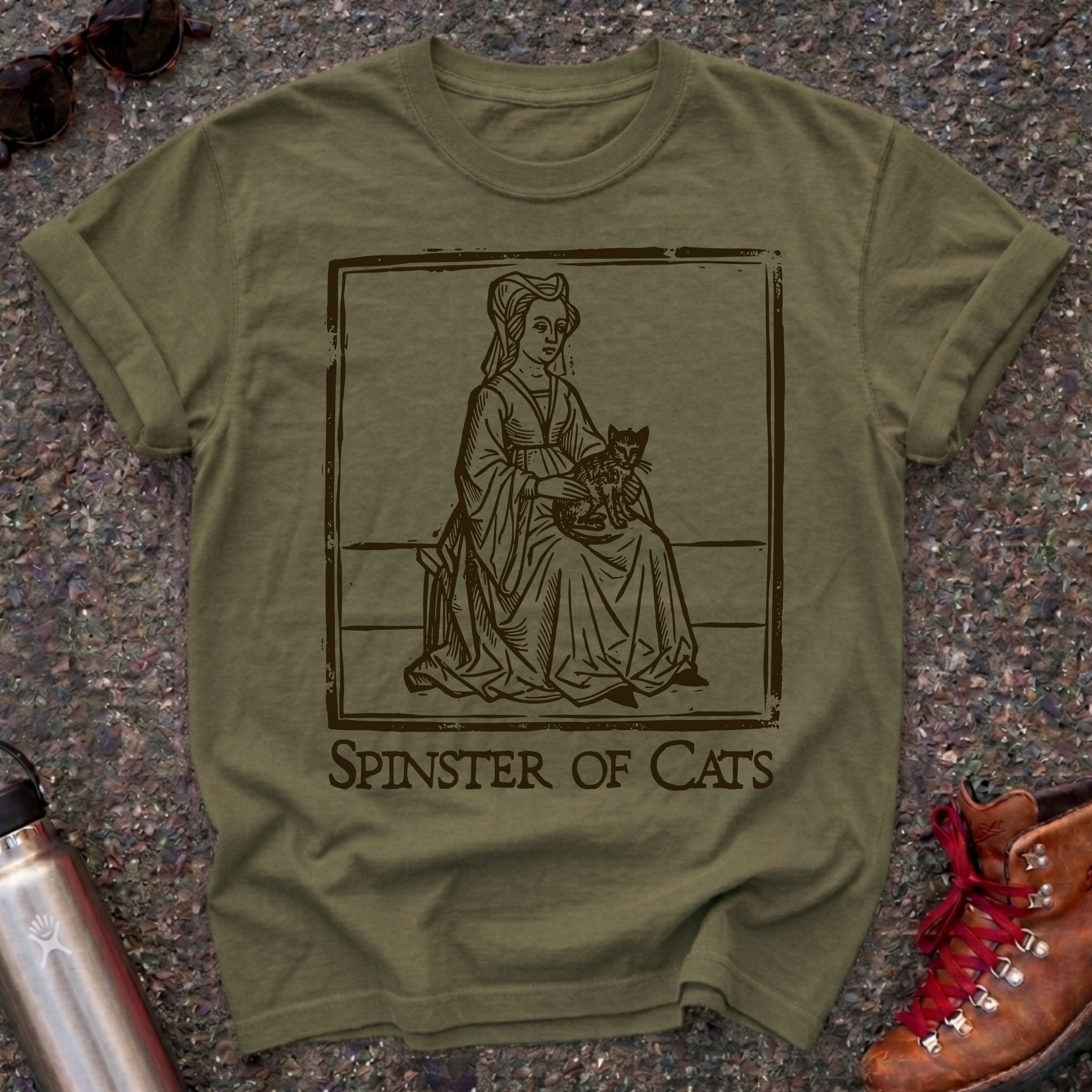 Medieval Cat Lady Spinster of Cats Shirt,