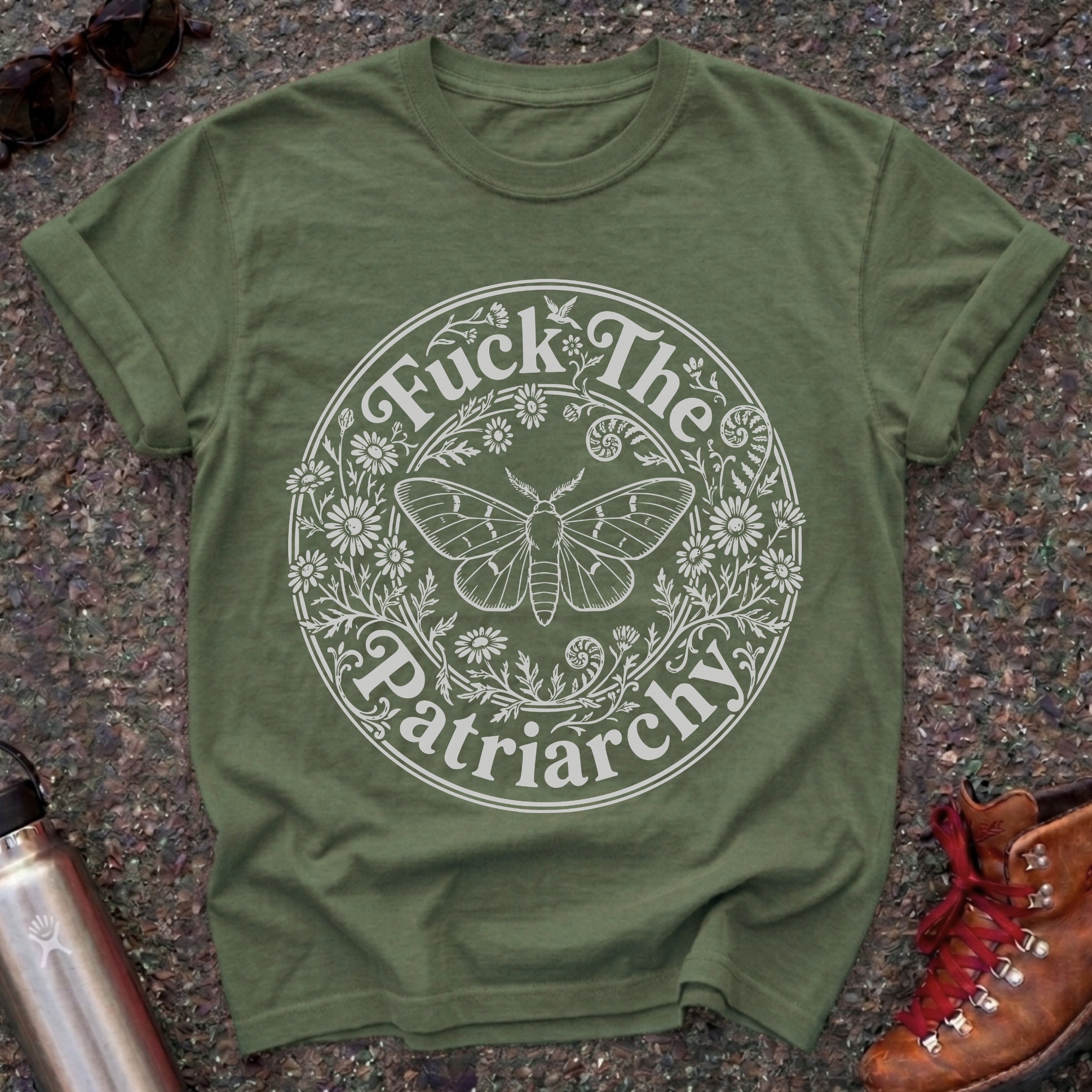 Feminist Moth Botanical Tshirt
