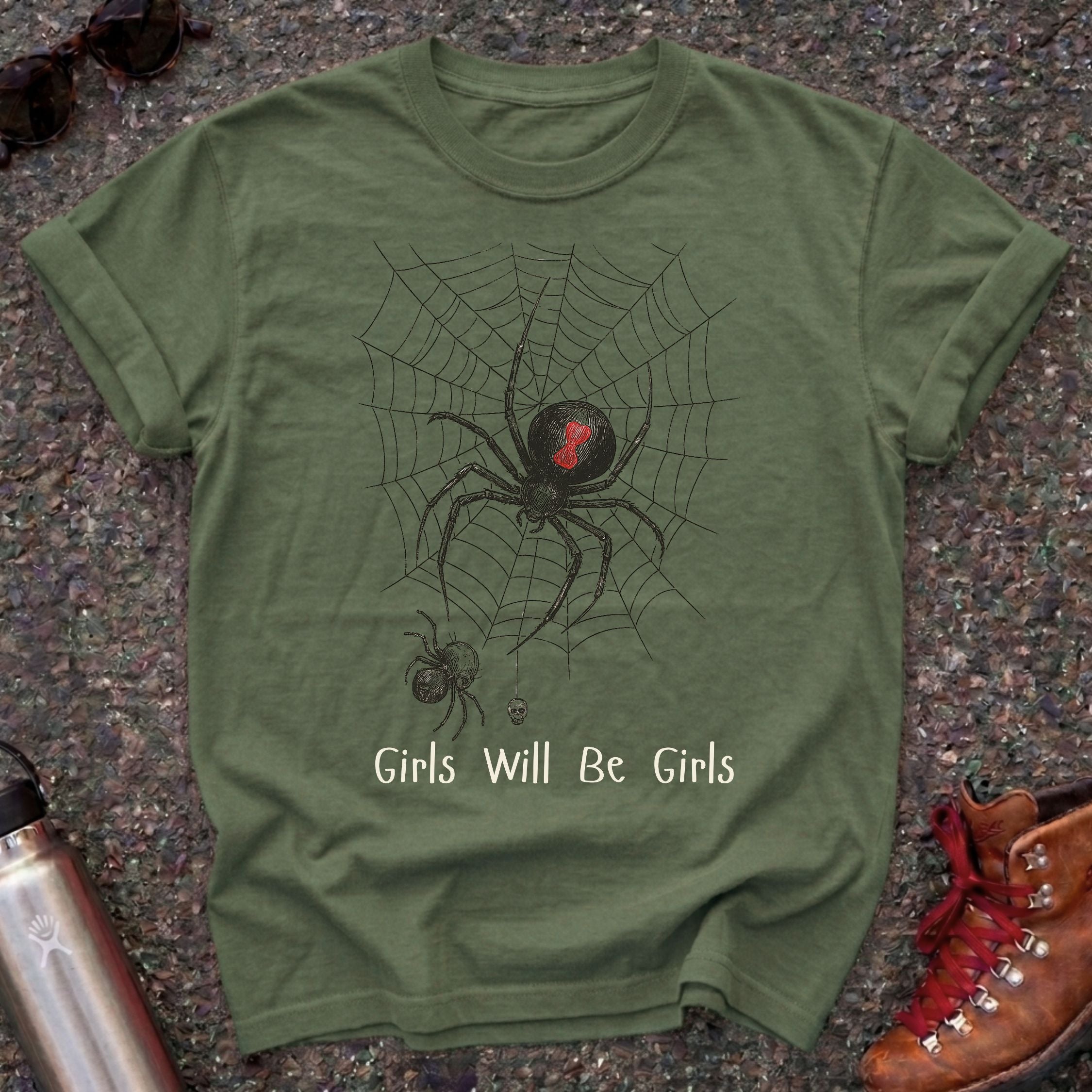 Girls Will Be Girls Black Widow Shirt