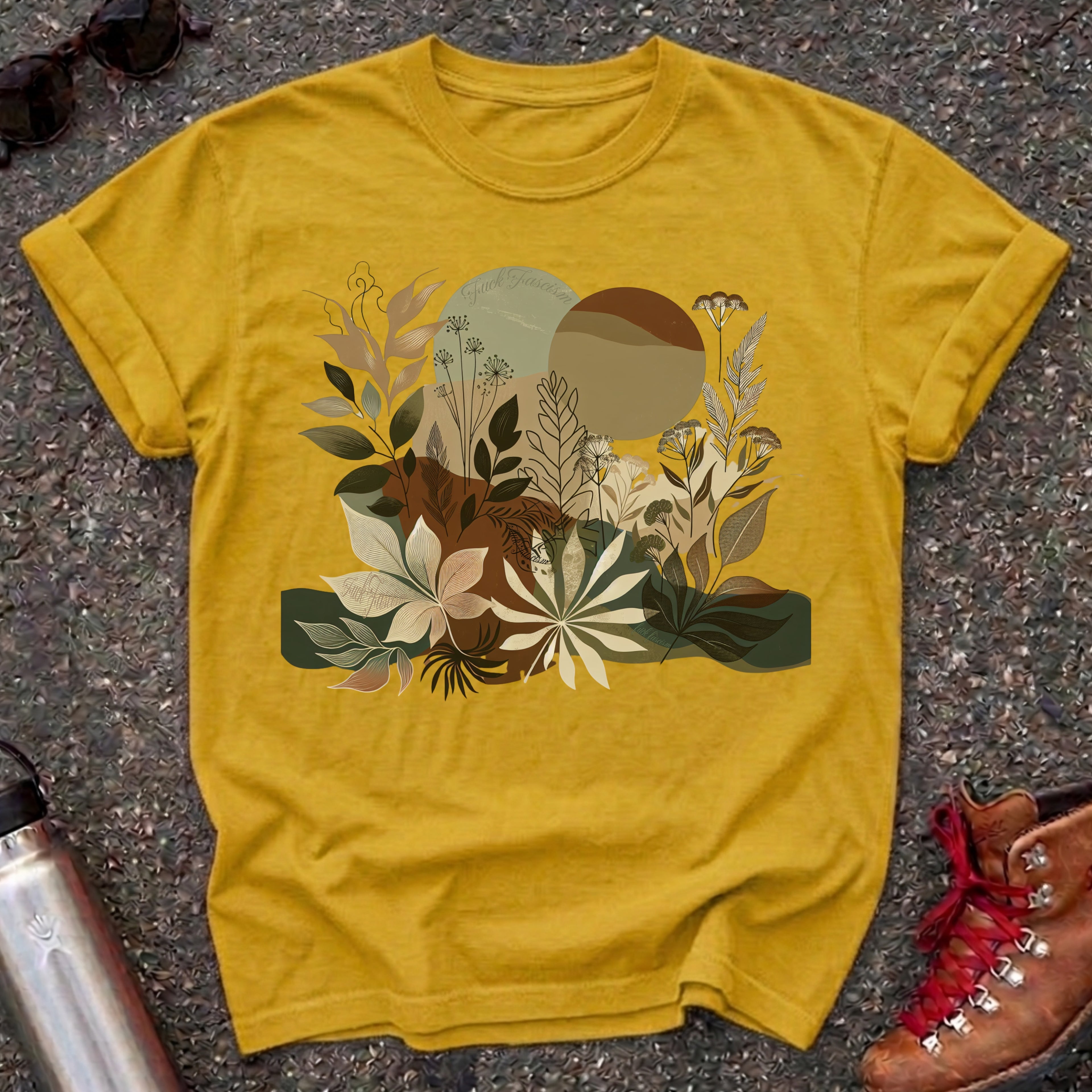 Hidden Message Botanical Protest Shirt